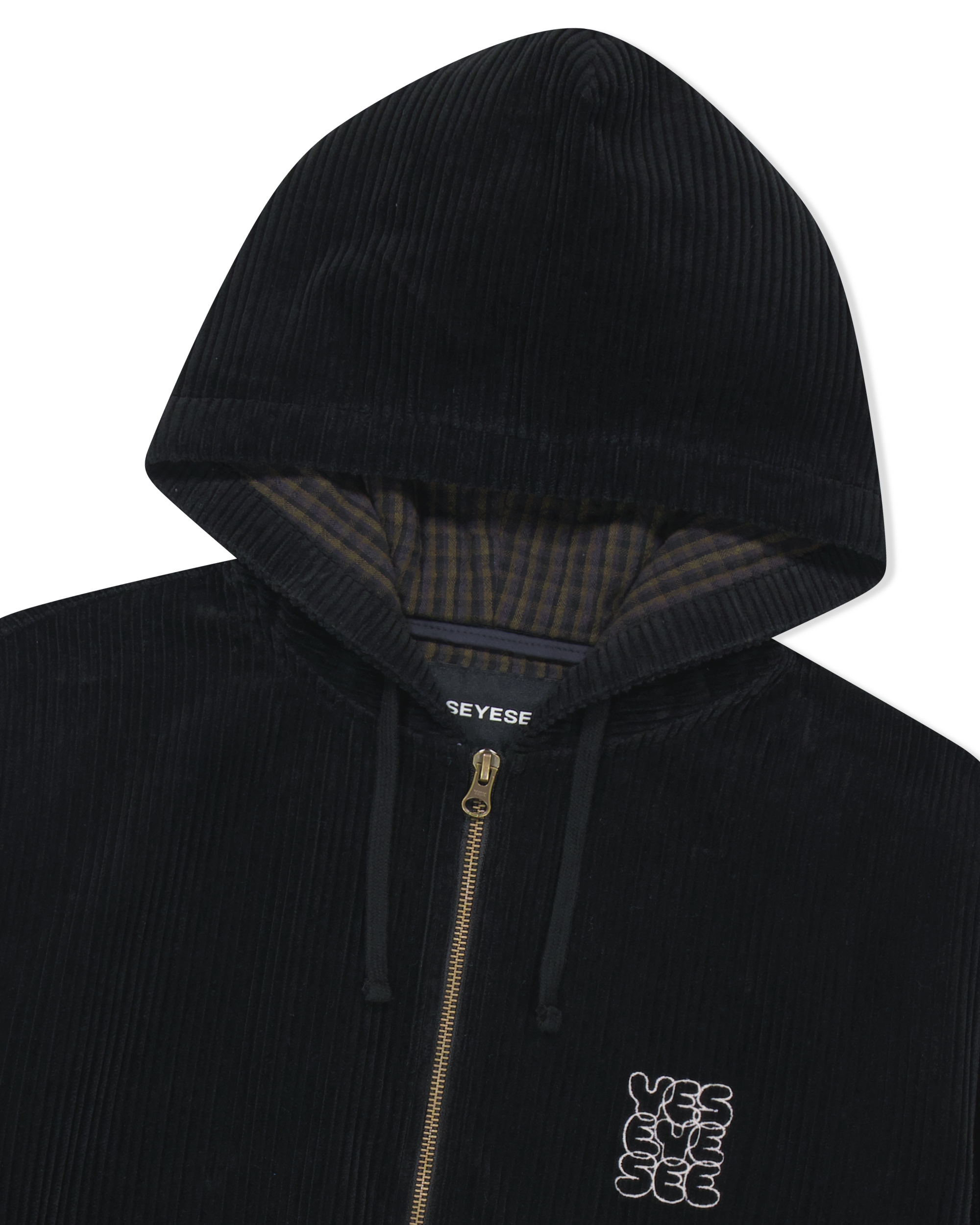 yeseyesee - Corduroy Hooded Zip Jacket (Black) product image 5 | TRAB K-Fashion Australia