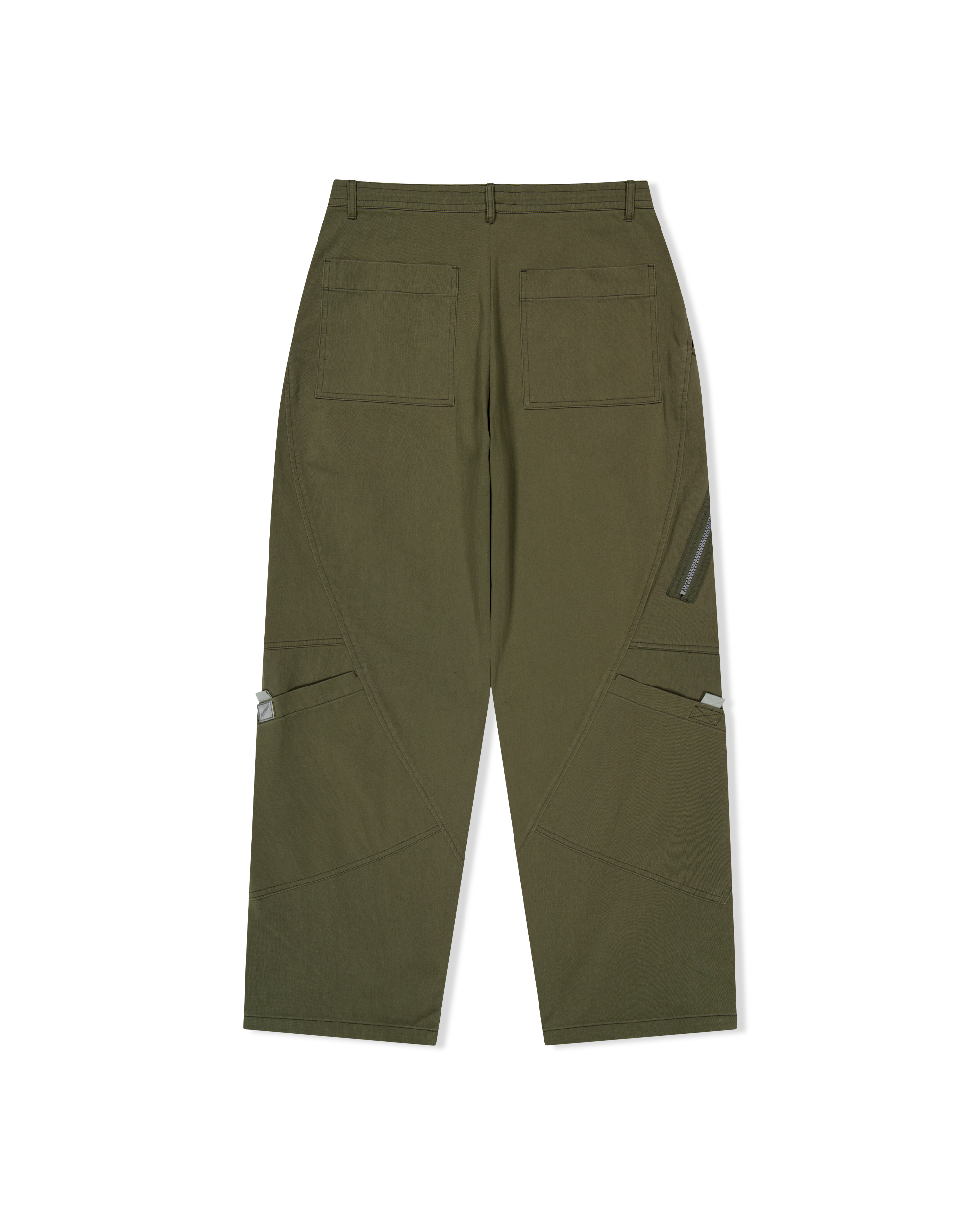 yeseyesee - Paneled Multi Pocket Pants (Olive) product image 2 | TRAB K-Fashion Australia