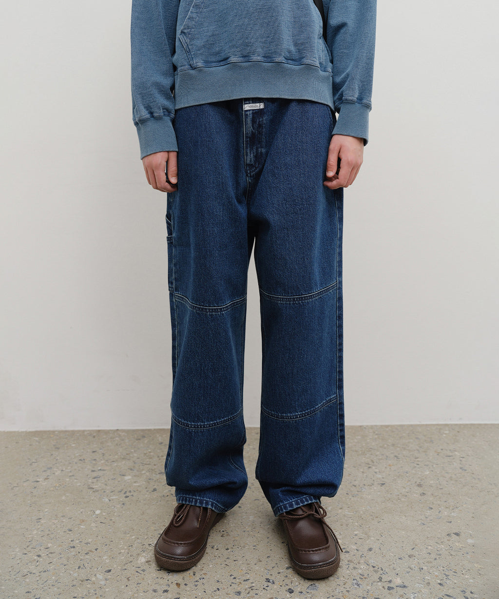 Marithe & Francois Girbaud - Double Knee Carpenter Denim Pants (Dark Blue) product image 1 | TRAB K-Fashion Australia