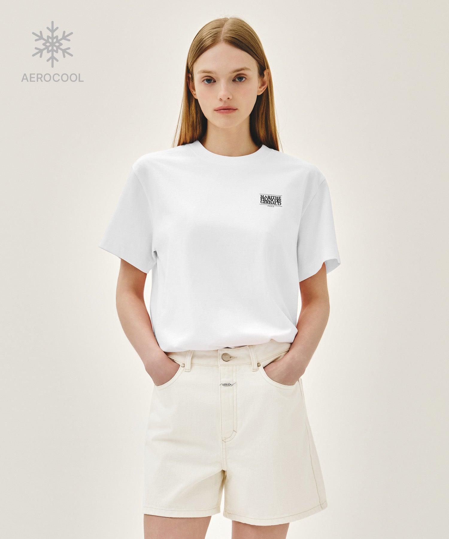Marithe & Francois Girbaud - Aerocool Small Classic Logo Tee (White) product image 1 | TRAB K-Fashion Australia