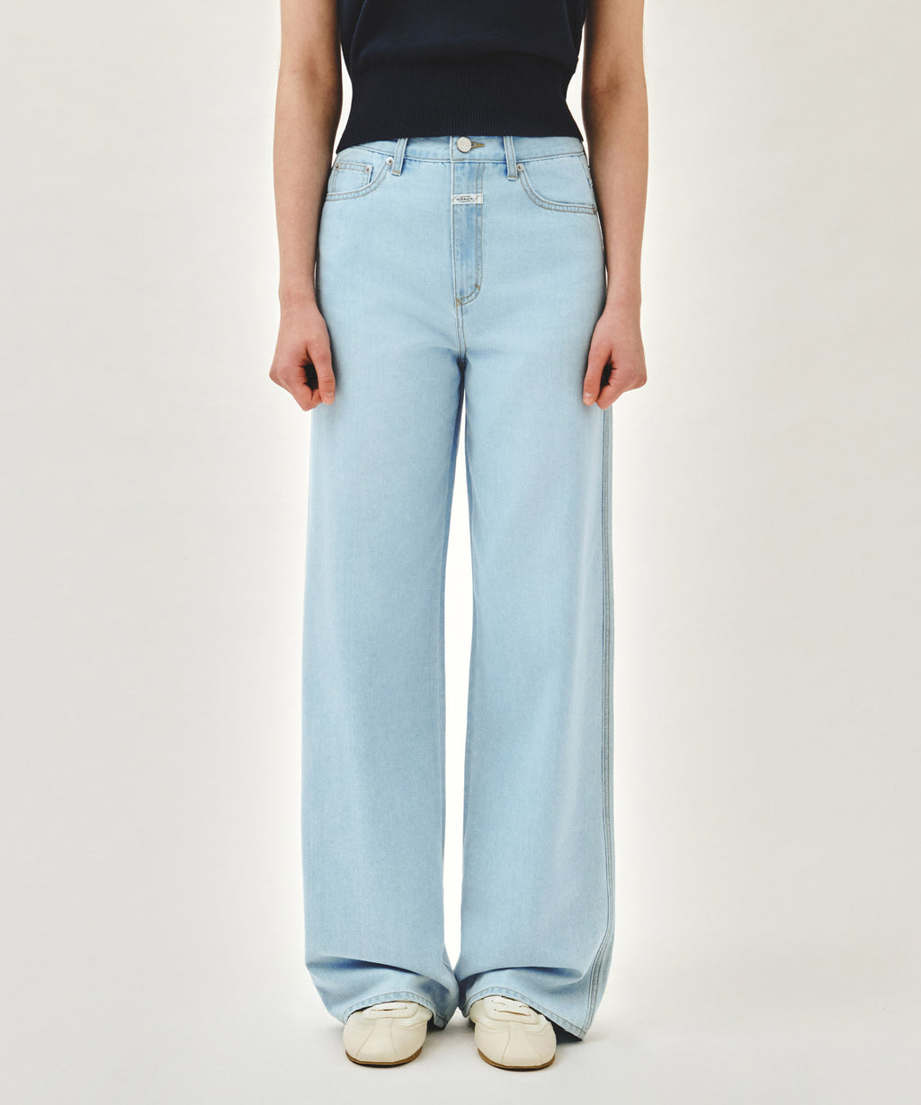 Marithe & Francois Girbaud - Summer Semi Wide Denim Pants (Light Blue) product image 4 | TRAB K-Fashion Australia