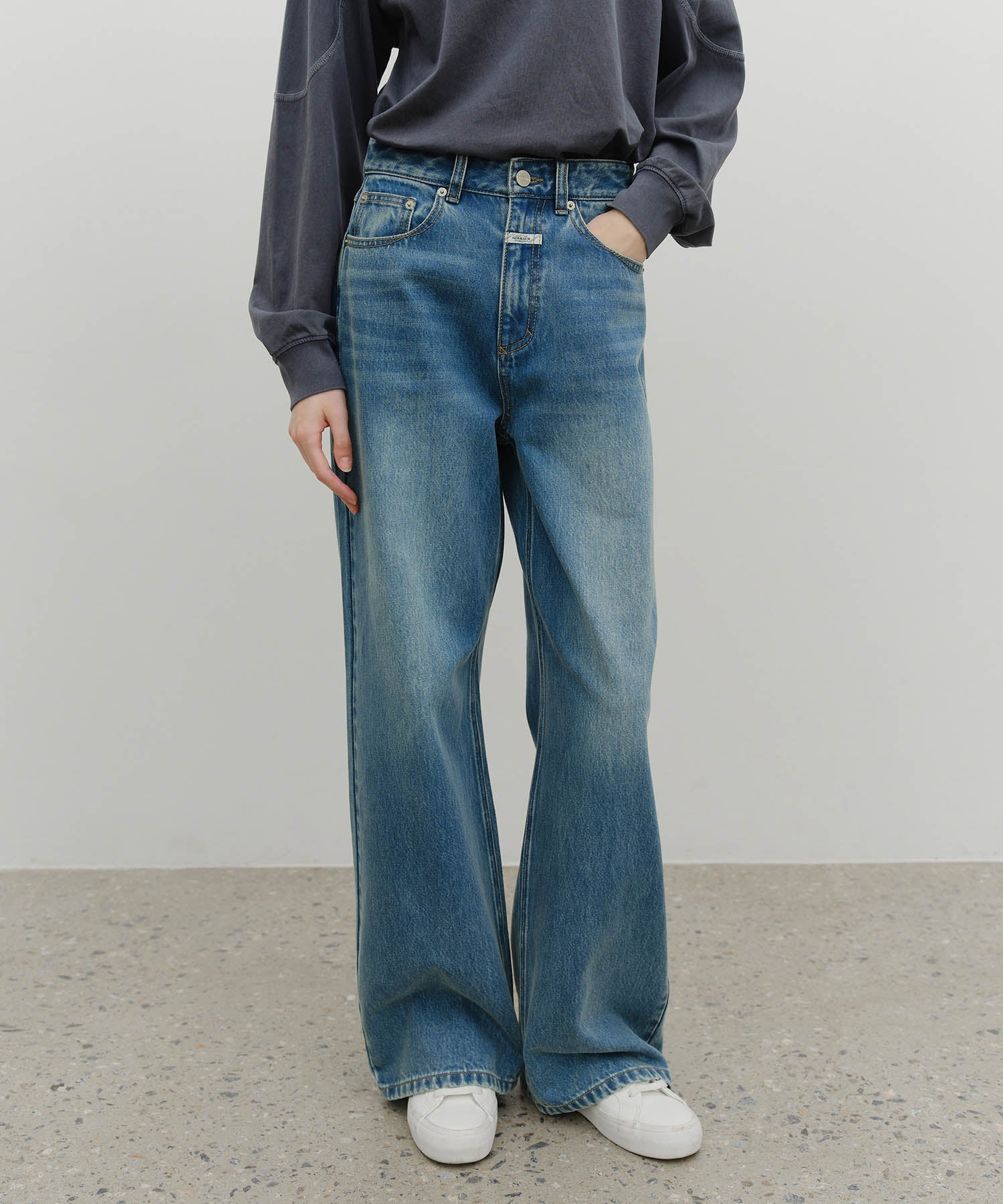 Marithe & Francois Girbaud - Wide Denim Pants (Blue) product image 2 | TRAB K-Fashion Australia
