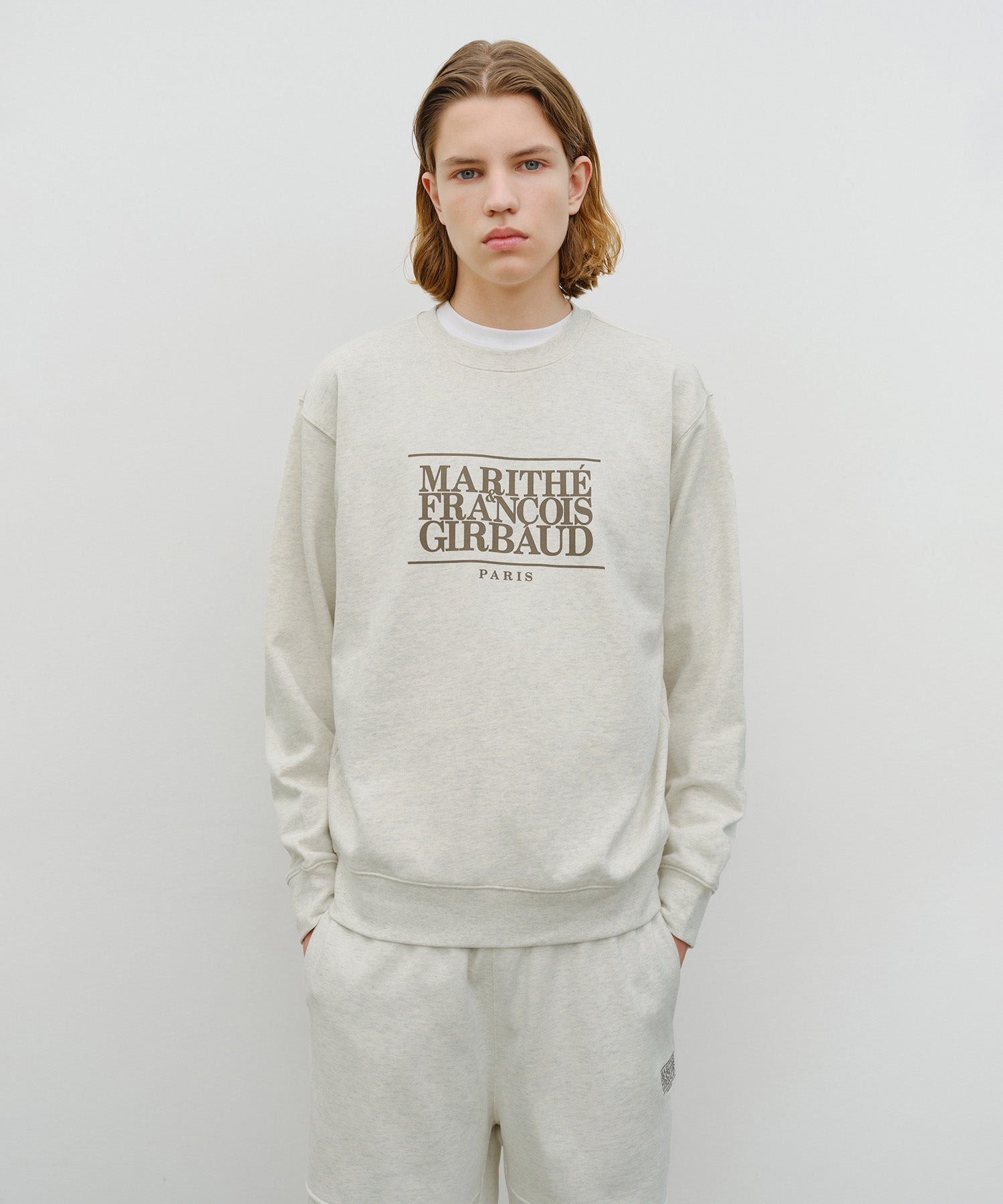Marithe & Francois Girbaud - Classic Logo Sweatshirt (Oatmeal) product image 1 | TRAB K-Fashion Australia