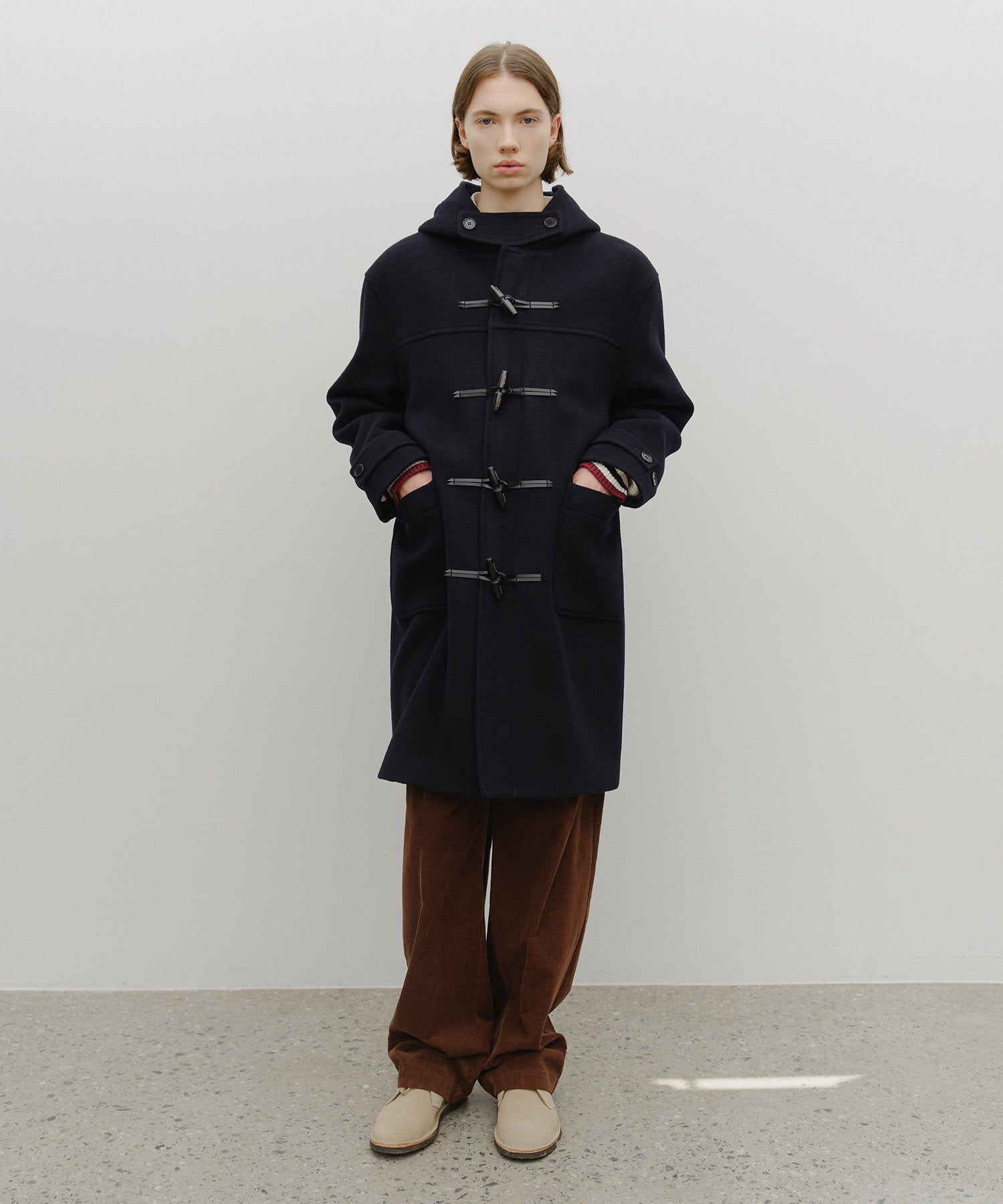 Marithe & Francois Girbaud - Long Duffle Coat (Dark Navy) product image 1 | TRAB K-Fashion Australia