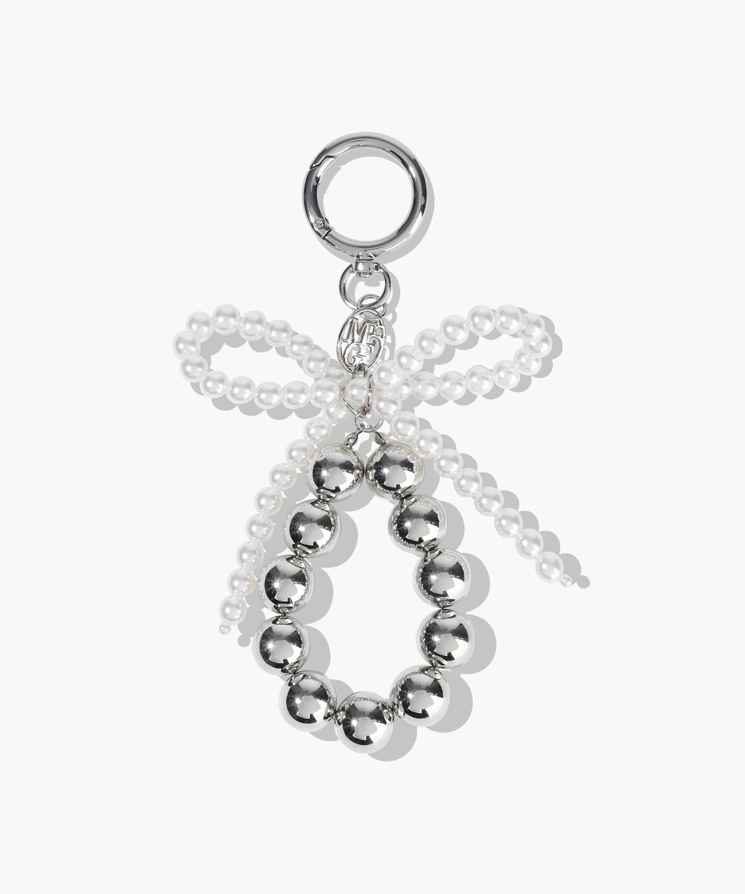 Marithe & Francois Girbaud - Pearl Silver Ball Keyring (Silver) product image 1 | TRAB K-Fashion Australia