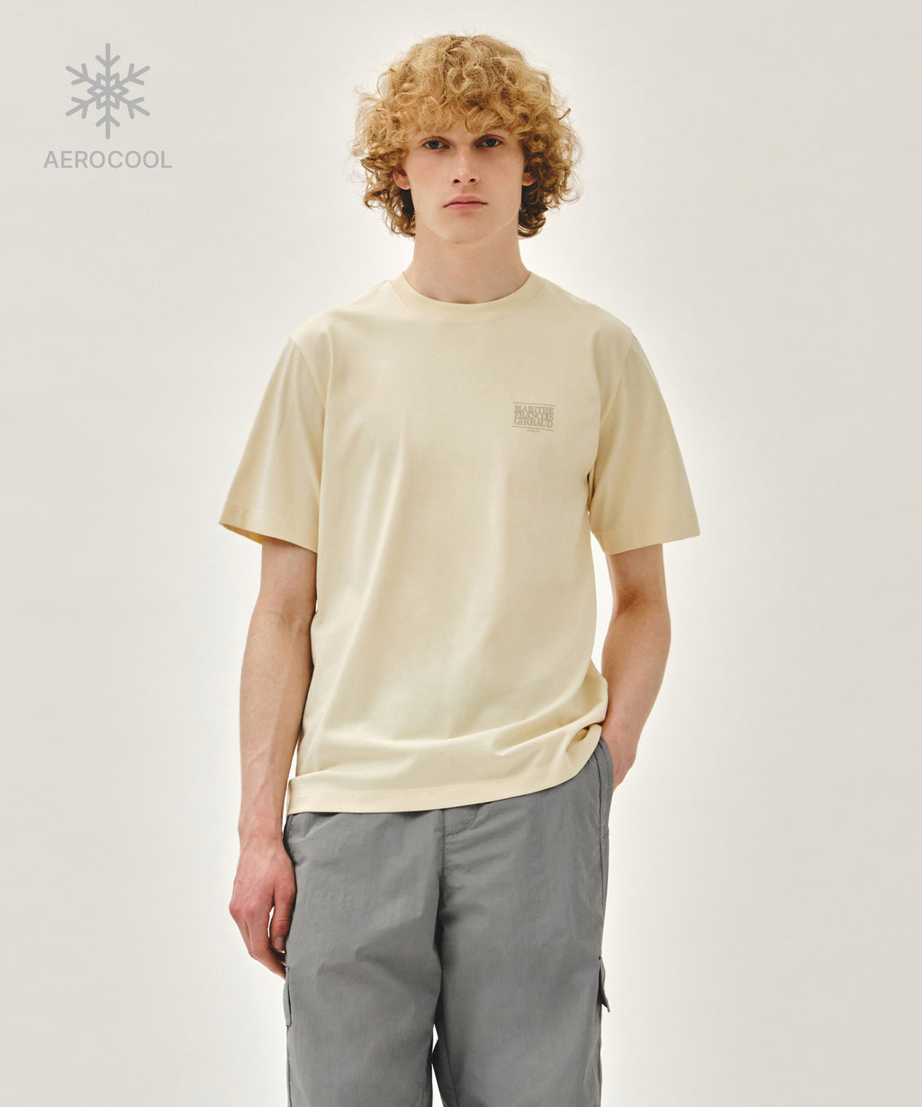 Marithe & Francois Girbaud - Aerocool Small Classic Logo Tee (Beige) product image 1 | TRAB K-Fashion Australia
