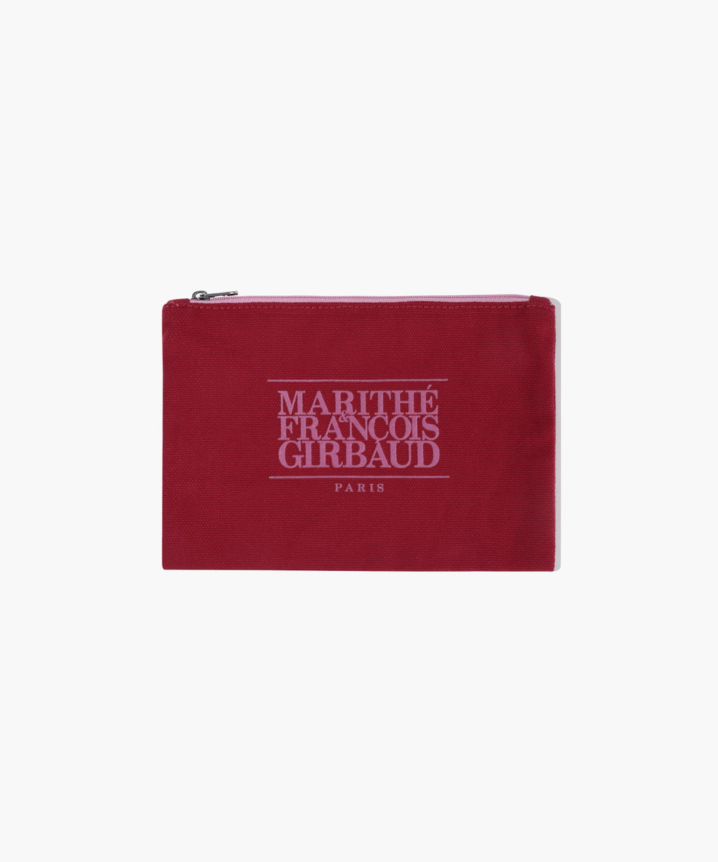 Marithe & Francois Girbaud - Classic Logo Color Cotton Pouch (Red) product image 1 | TRAB K-Fashion Australia