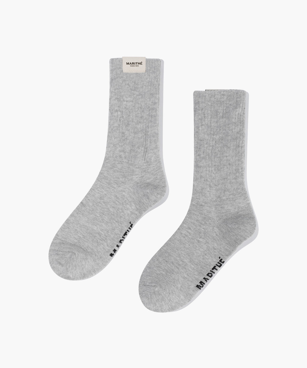Marithe & Francois Girbaud - Regular Logo Socks (Light Gray) product image 1 | TRAB K-Fashion Australia