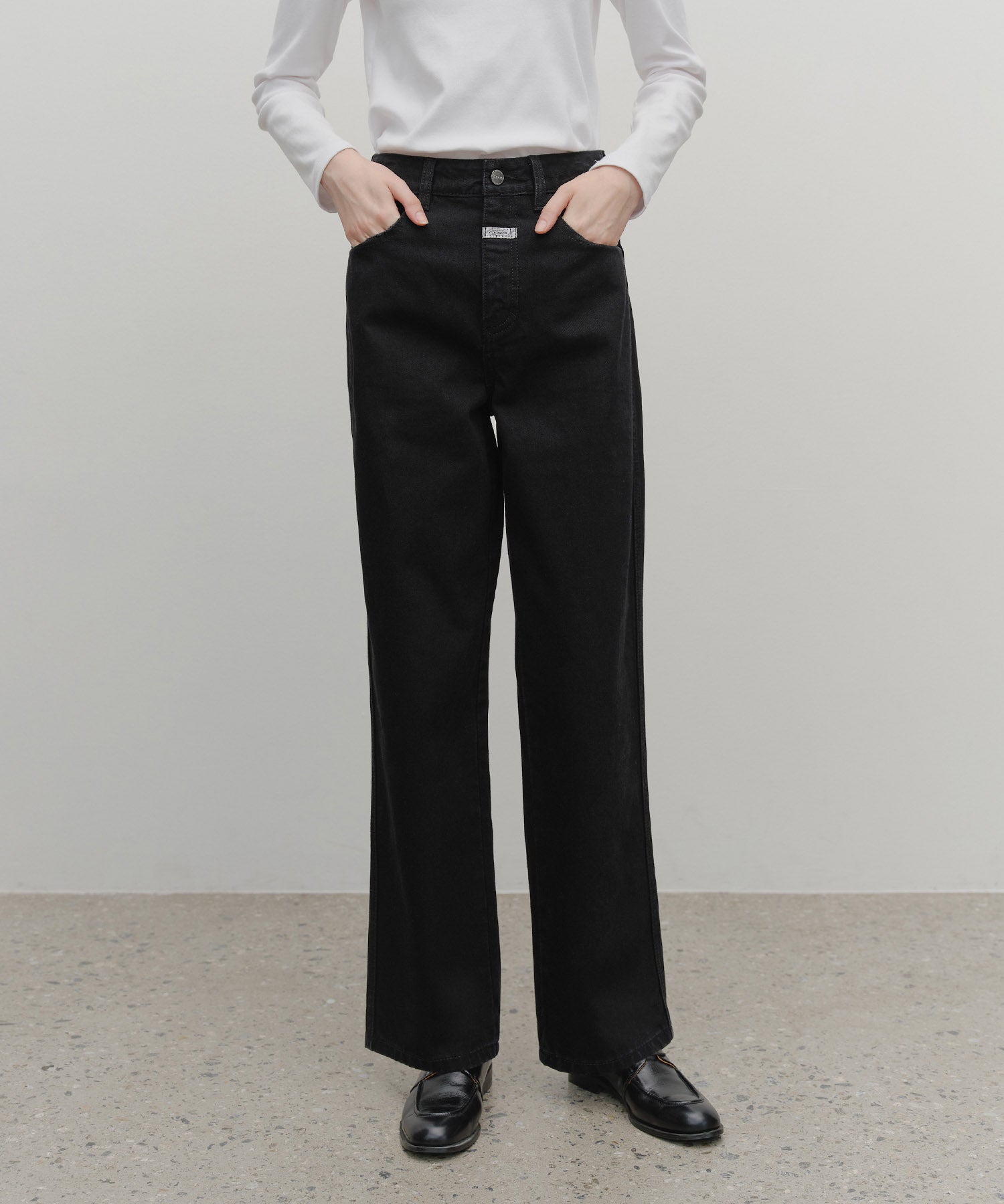 Marithe & Francois Girbaud - High Straight Denim Pants (Black) product image 1 | TRAB K-Fashion Australia