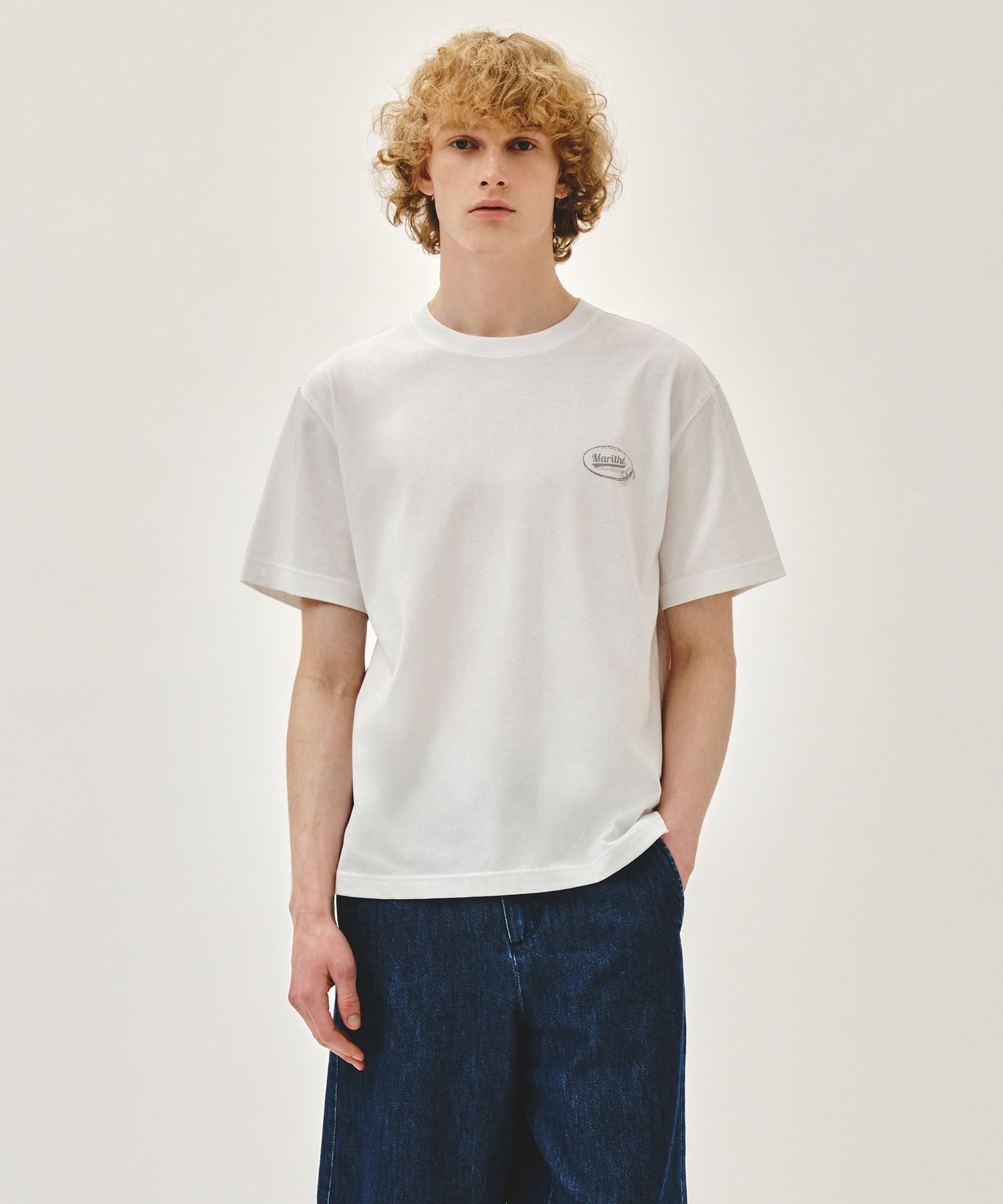 Marithe & Francois Girbaud - Vintage Logo Typo Tee (White) product image 1 | TRAB K-Fashion Australia