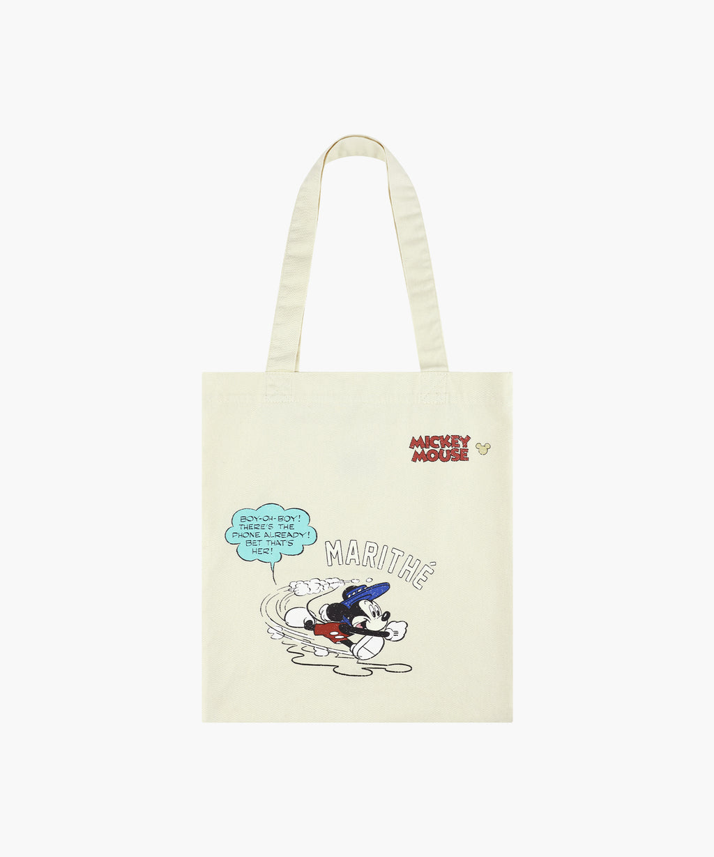 Marithe & Francois Girbaud - Mickey_comic Eco Bag (Ivory) product image 1 | TRAB K-Fashion Australia