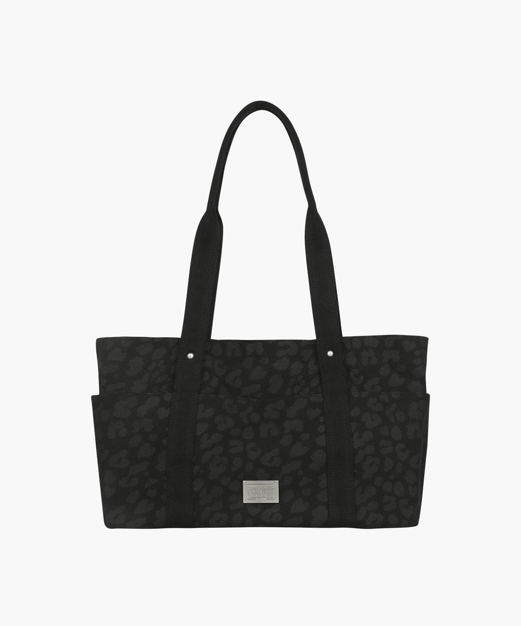 Marithe & Francois Girbaud - Classic Logo Pattern Canvas Shoulder Bag (Black) product image 1 | TRAB K-Fashion Australia