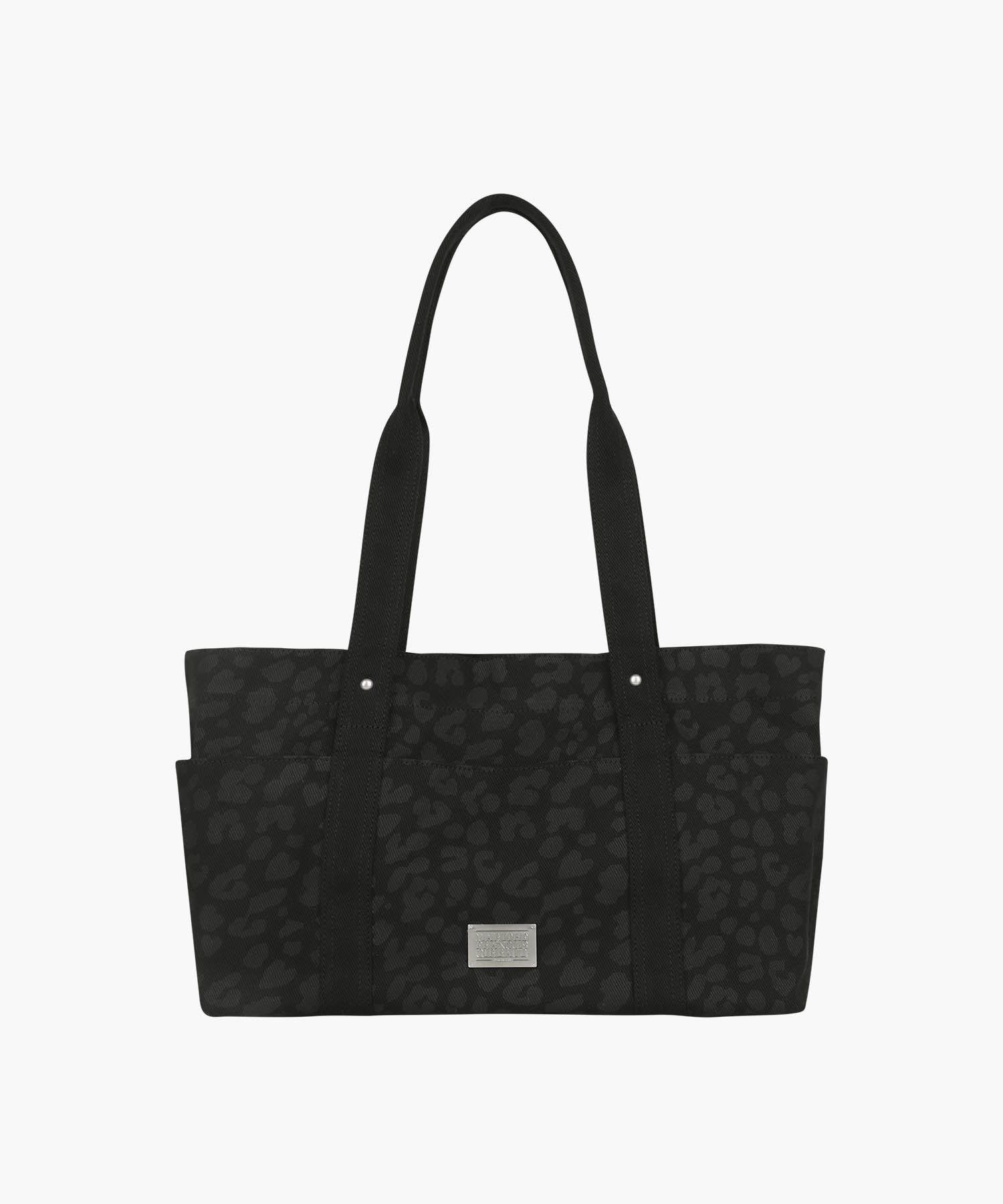 Marithe & Francois Girbaud - Classic Logo Pattern Canvas Shoulder Bag (Black) product image 1 | TRAB K-Fashion Australia