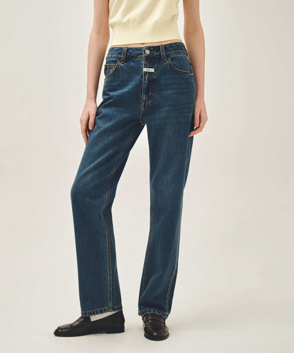 Marithe & Francois Girbaud - Slim Straight Denim Pants (Dark Blue) product image 1 | TRAB K-Fashion Australia