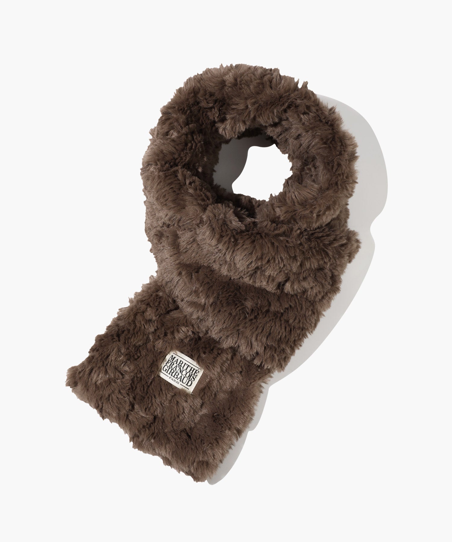 Marithe & Francois Girbaud - Classic Logo Fur Muffler (Brown) product image 1 | TRAB K-Fashion Australia