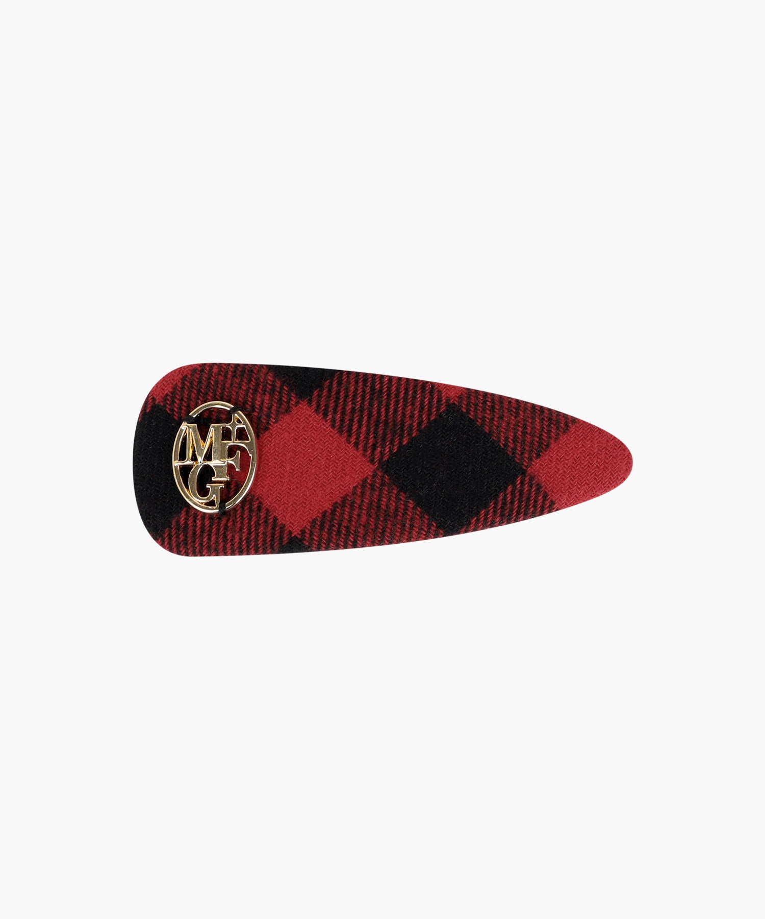 Marithe & Francois Girbaud - Holiday Circle Logo Check Hair Pin (Red) product image 1 | TRAB K-Fashion Australia