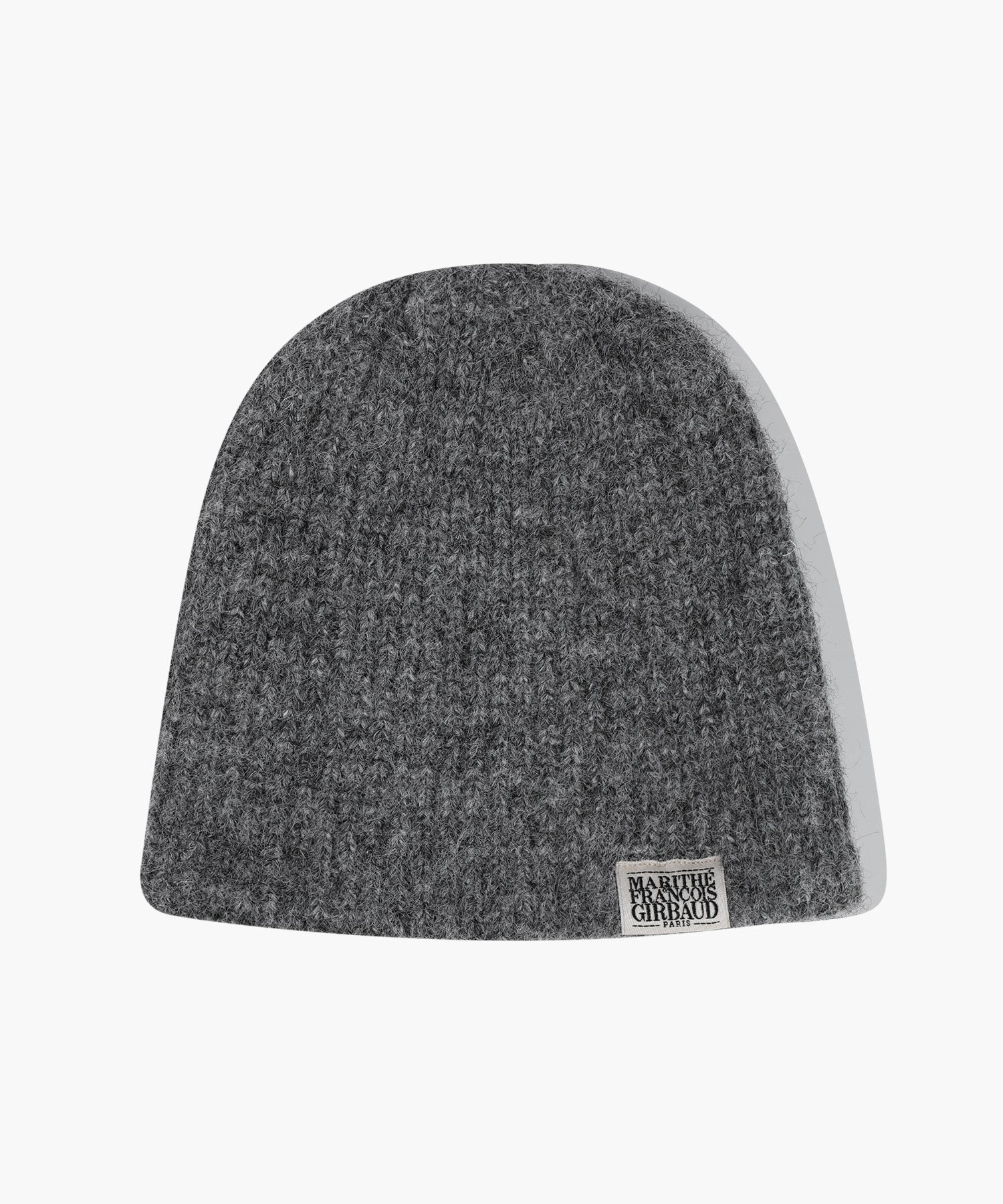 Marithe & Francois Girbaud - Classic Logo Hairy Beanie (Charcoal) product image 1 | TRAB K-Fashion Australia