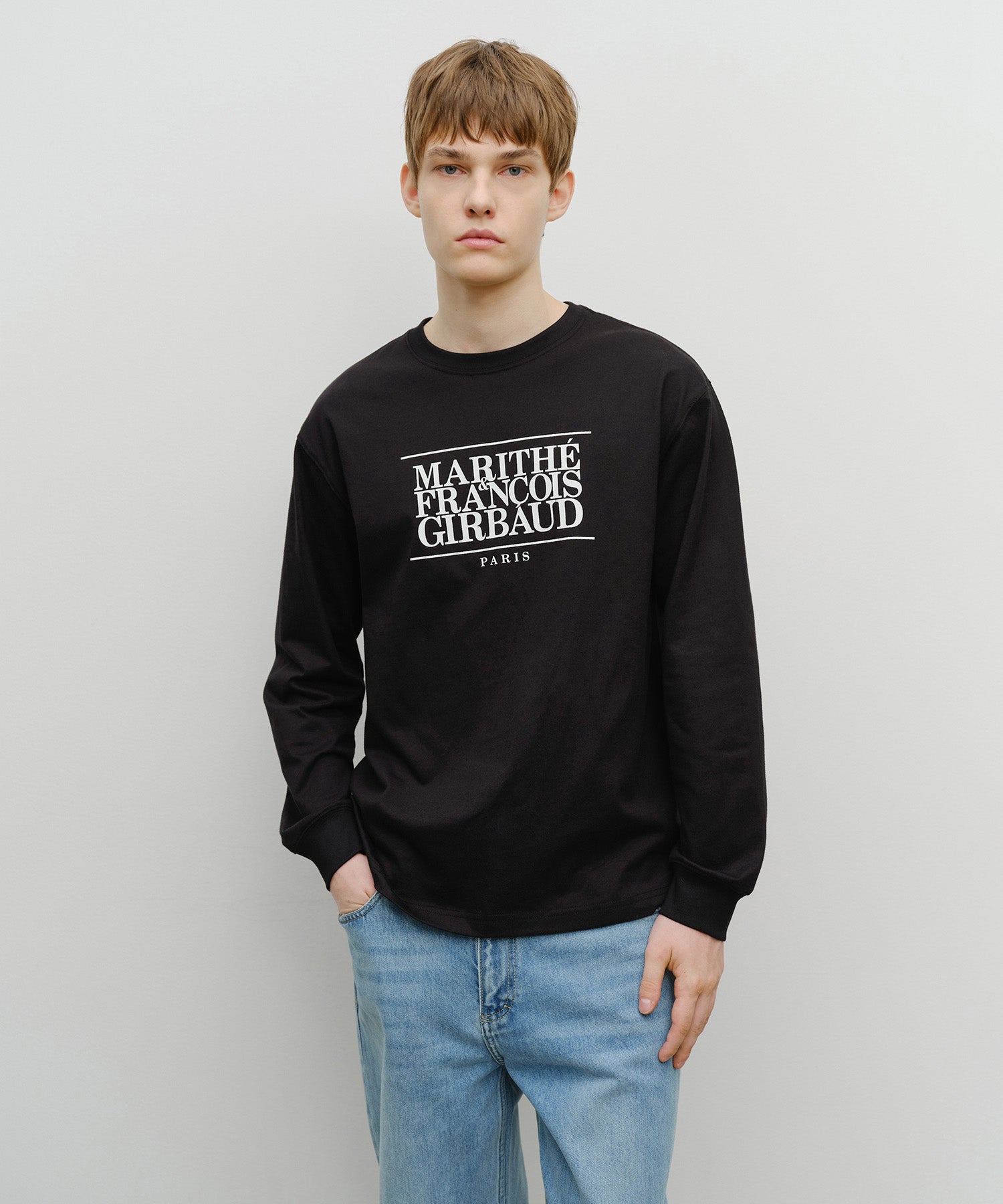 Marithe & Francois Girbaud - Classic Logo Long Sleeve (Black) product image 1 | TRAB K-Fashion Australia