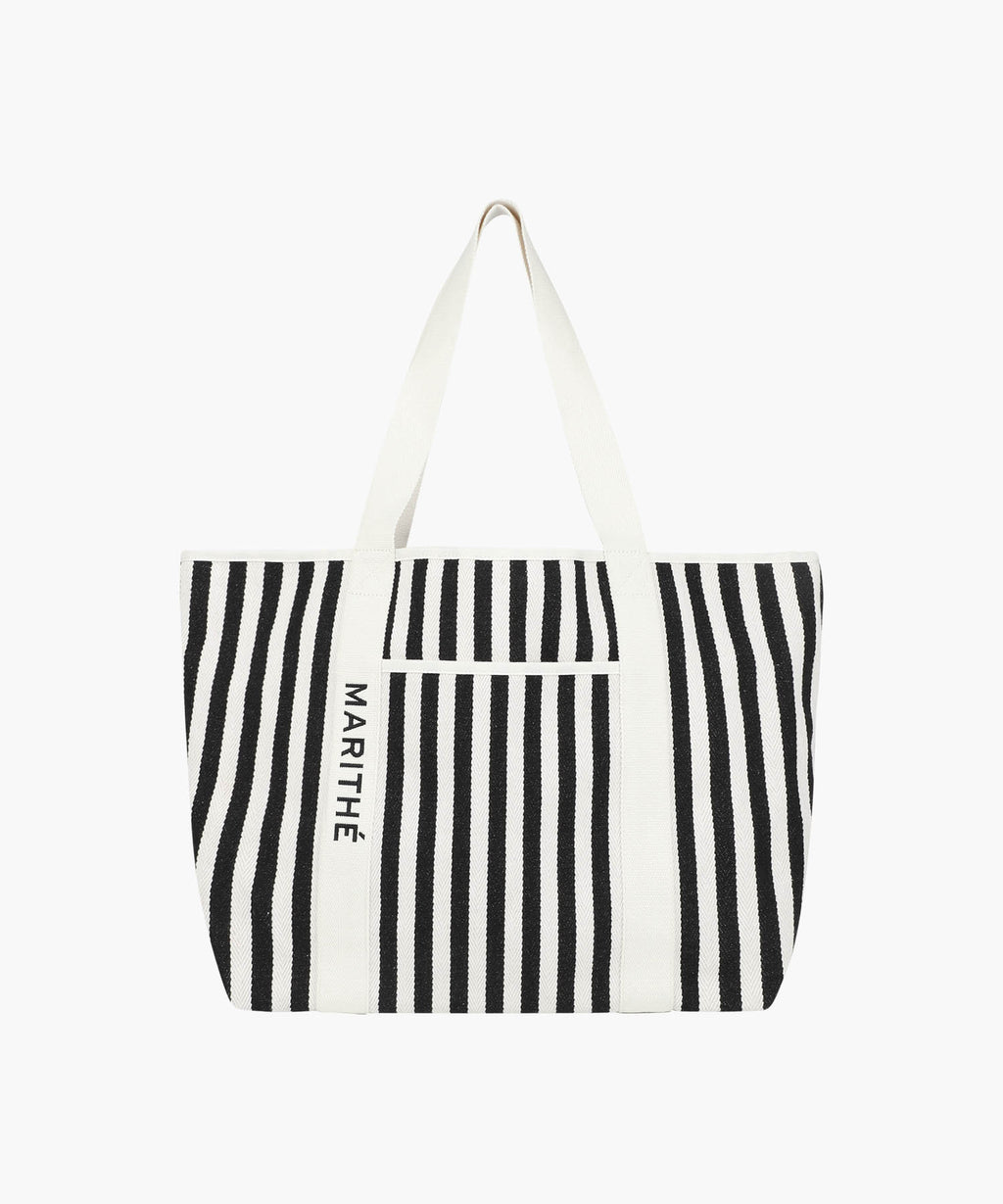 Marithe & Francois Girbaud - Regular Logo Big Cotton Bag (Stripe) product image 1 | TRAB K-Fashion Australia