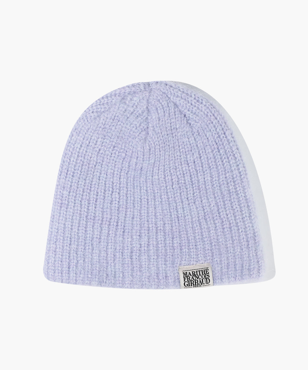 Marithe & Francois Girbaud - Classic Logo Hairy Beanie (Light Purple) product image 1 | TRAB K-Fashion Australia