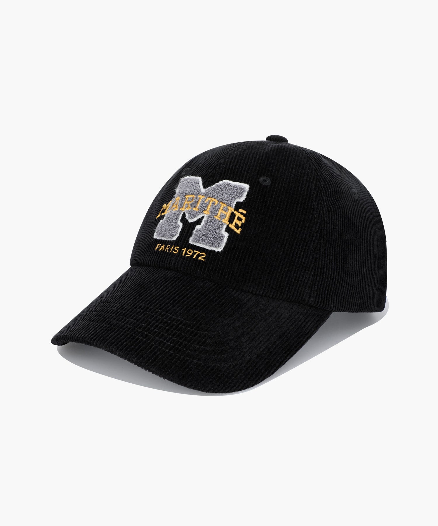 Marithe & Francois Girbaud - Logo Corduroy Covered Cap (Black) product image 1 | TRAB K-Fashion Australia