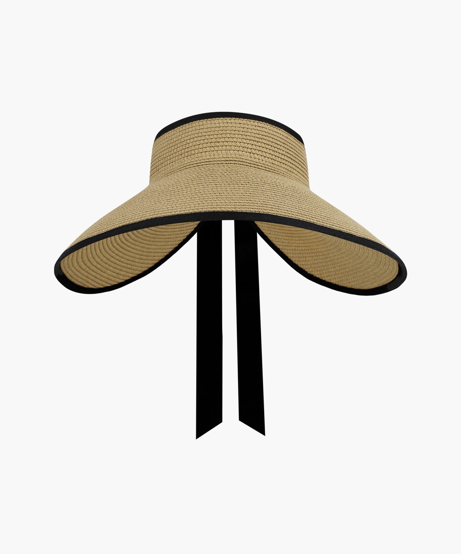 Marithe & Francois Girbaud - Circle Logo Wide Sun Visor (Black) product image 1 | TRAB K-Fashion Australia
