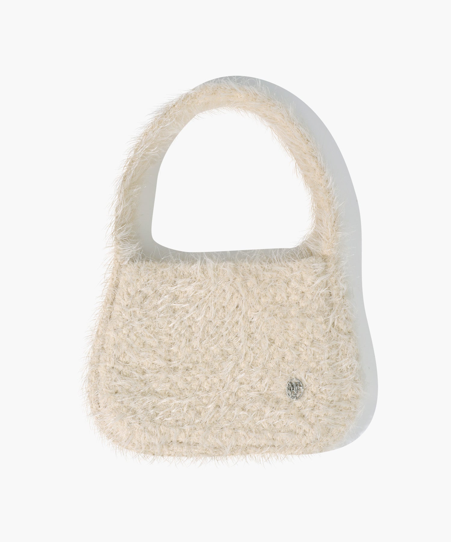 Marithe & Francois Girbaud - Circle Logo Mini Knit Bag (Cream) product image 1 | TRAB K-Fashion Australia
