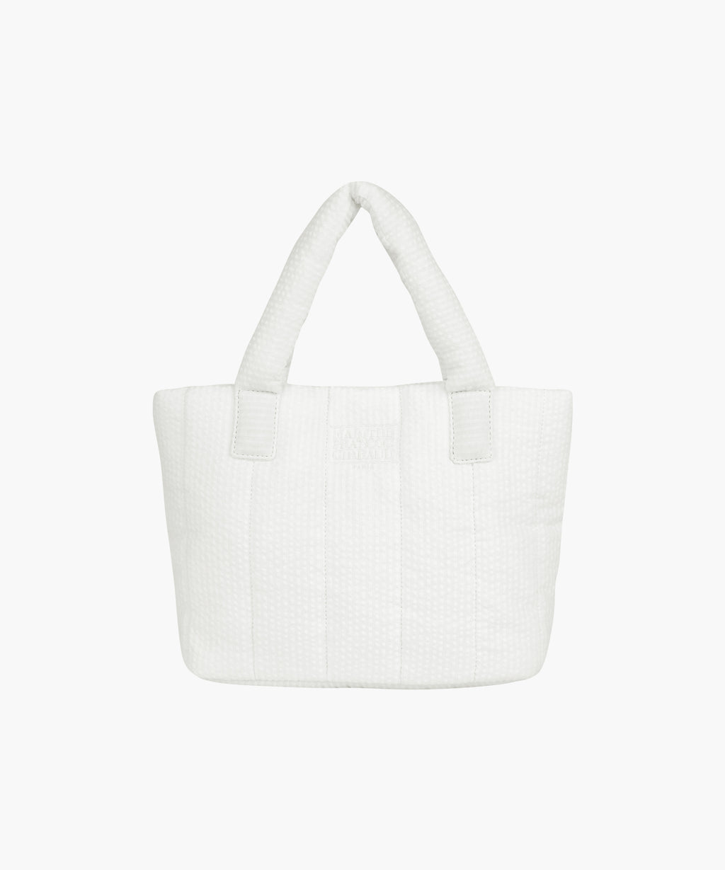Marithe & Francois Girbaud - Classic Logo Seersucker Padding Bag (Off White) product image 1 | TRAB K-Fashion Australia