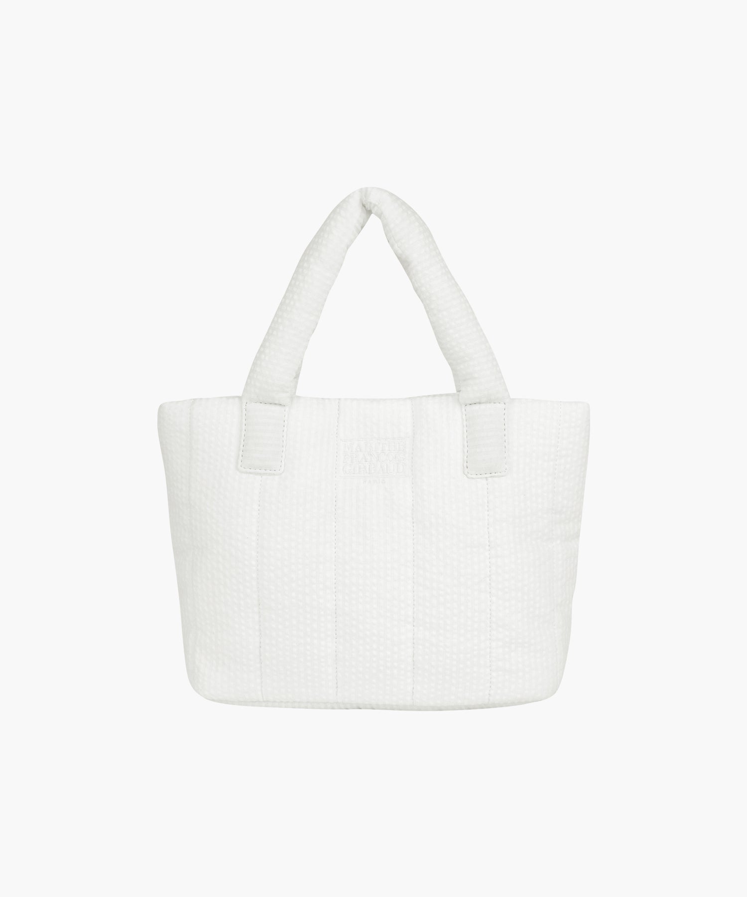 Marithe & Francois Girbaud - Classic Logo Seersucker Padding Bag (Off White) product image 1 | TRAB K-Fashion Australia