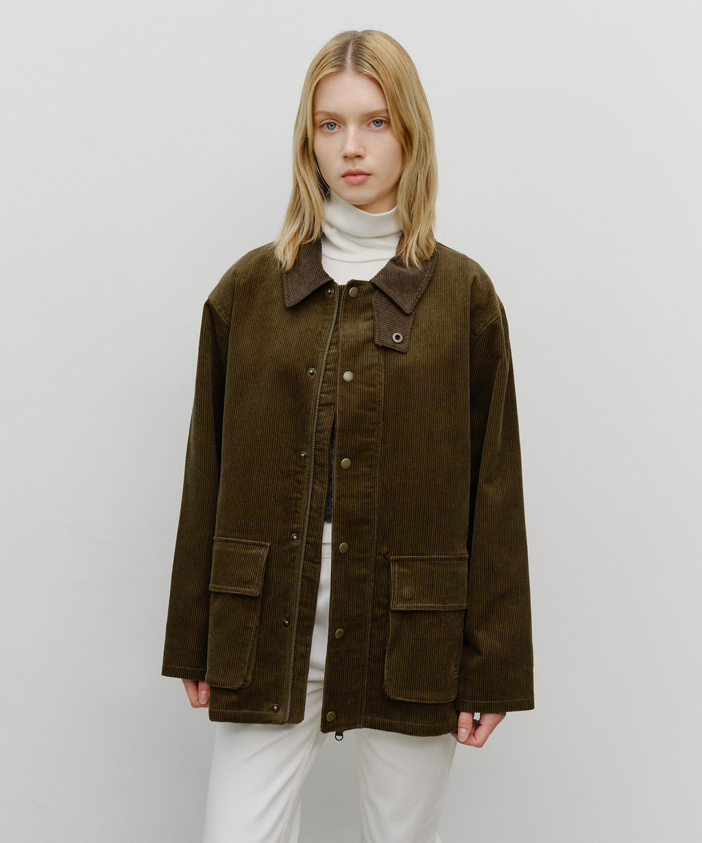 Marithe & Francois Girbaud - Corduroy Hunting Jacket (Khaki) product image 3 | TRAB K-Fashion Australia