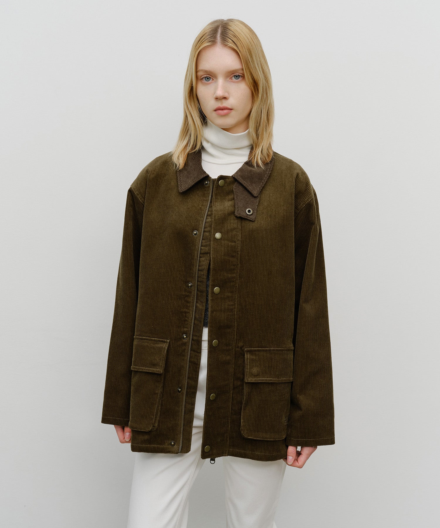 Marithe & Francois Girbaud - Corduroy Hunting Jacket (Khaki) product image 3 | TRAB K-Fashion Australia