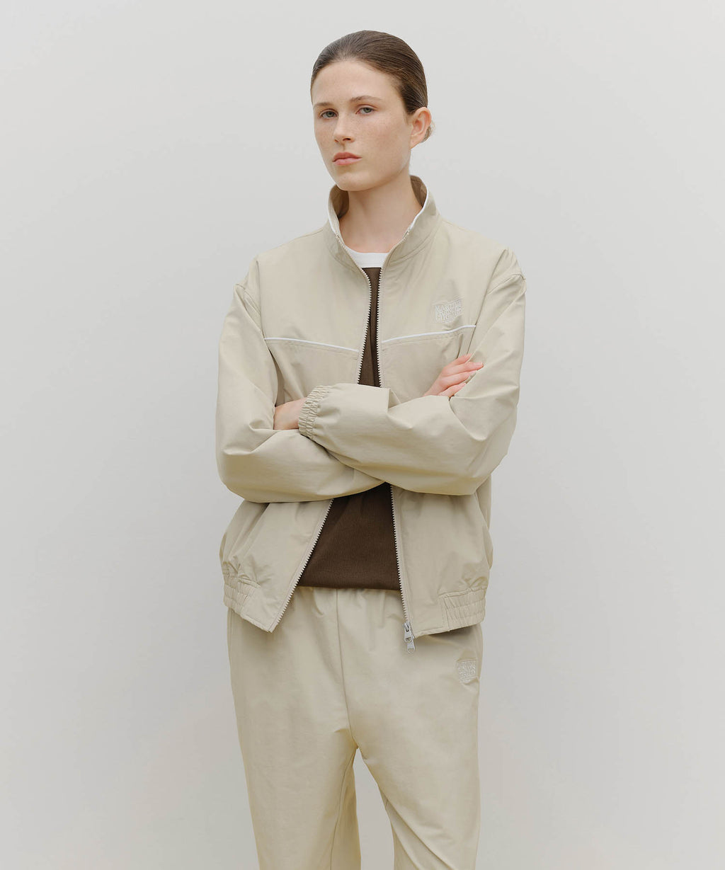 Marithe & Francois Girbaud - Marithe Sport Nylon Track Zip-up Jacket (Beige) product image 1 | TRAB K-Fashion Australia