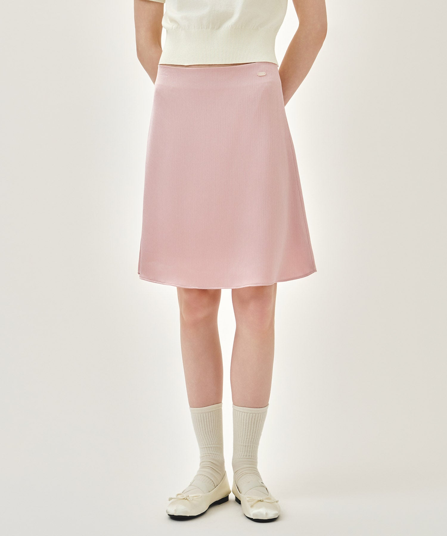 Marithe & Francois Girbaud - Satin Skirt (Light Pink) product image 1 | TRAB K-Fashion Australia