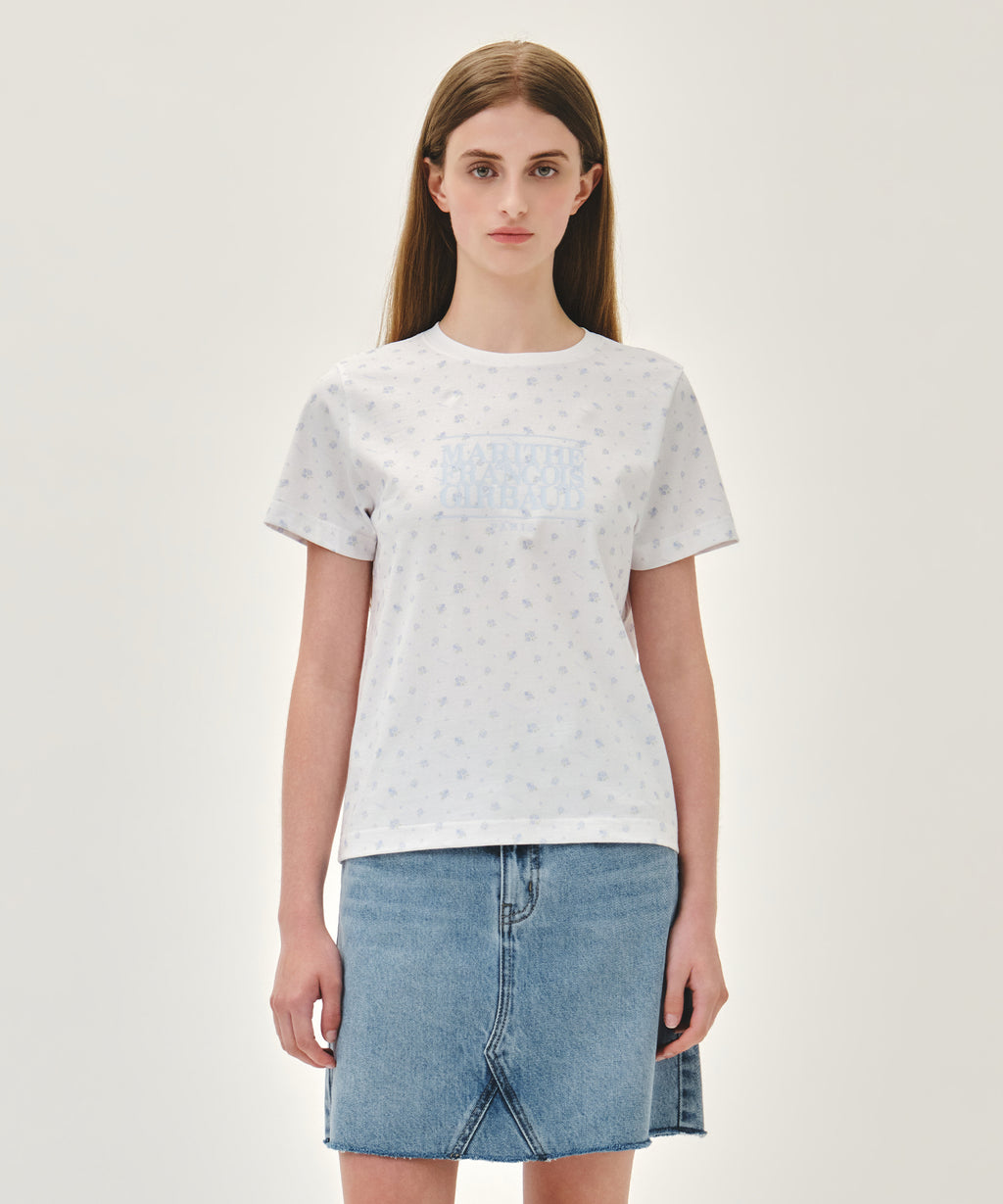 Marithe & Francois Girbaud - [Pre-order – Ships 23 Jun] Classic Logo Tee (Flower) product image 1 | TRAB K-Fashion Australia