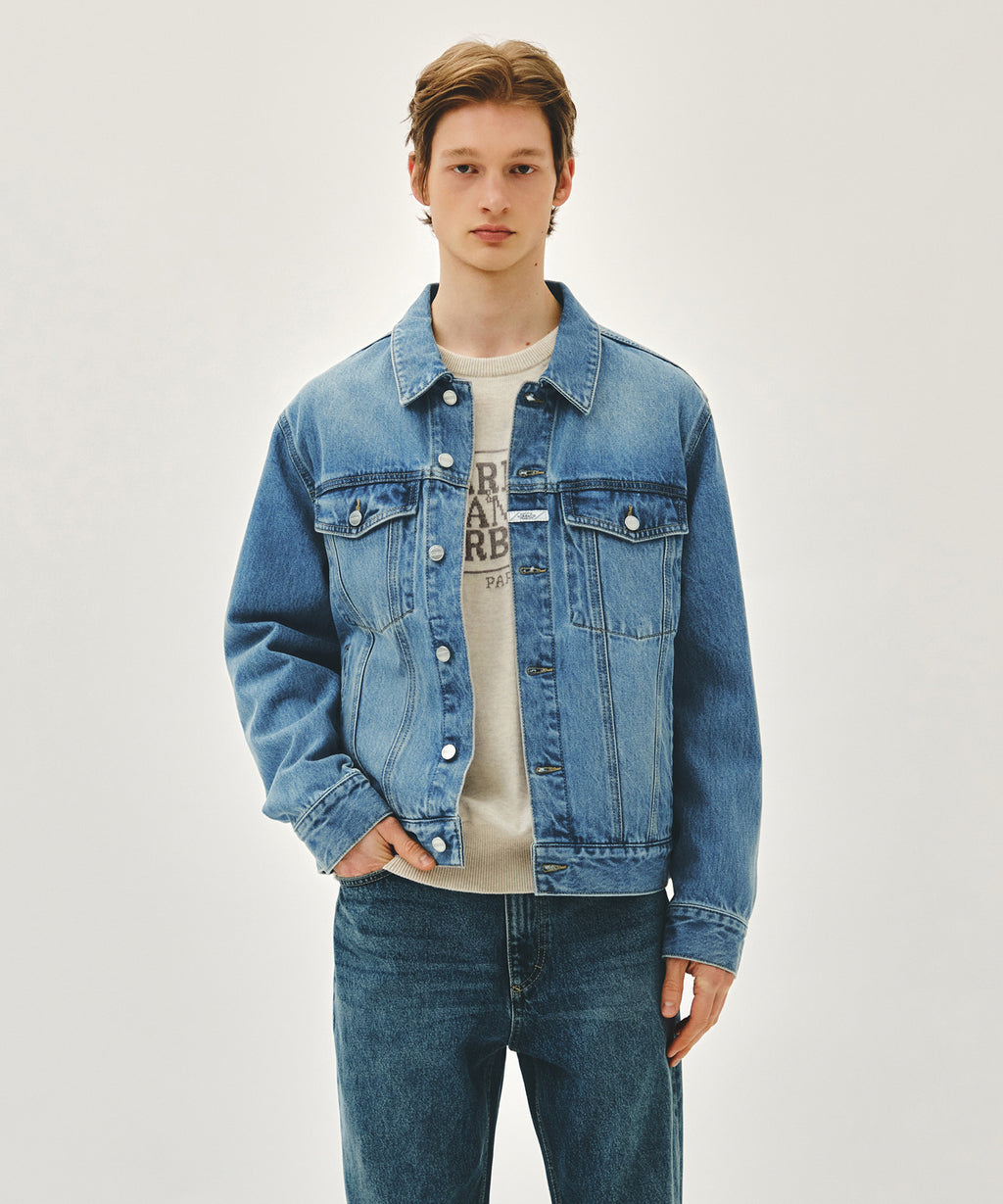 Marithe & Francois Girbaud - Denim Trucker Jacket (Light Blue) product image 1 | TRAB K-Fashion Australia