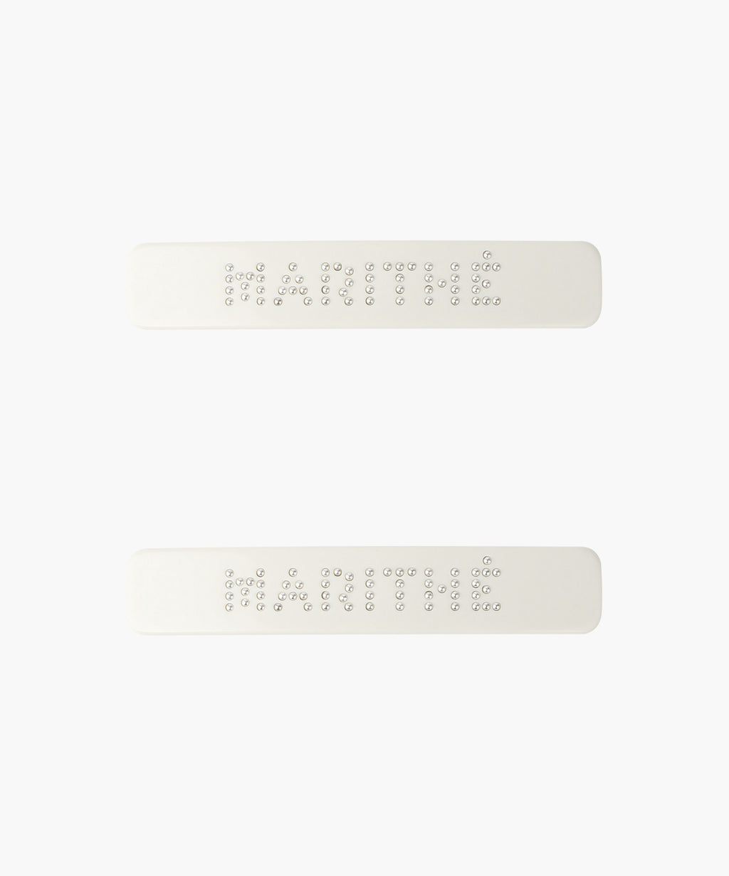 Marithe & Francois Girbaud - Regular Logo Metal Ball Hair Pin 2pack (Ivory) product image 1 | TRAB K-Fashion Australia