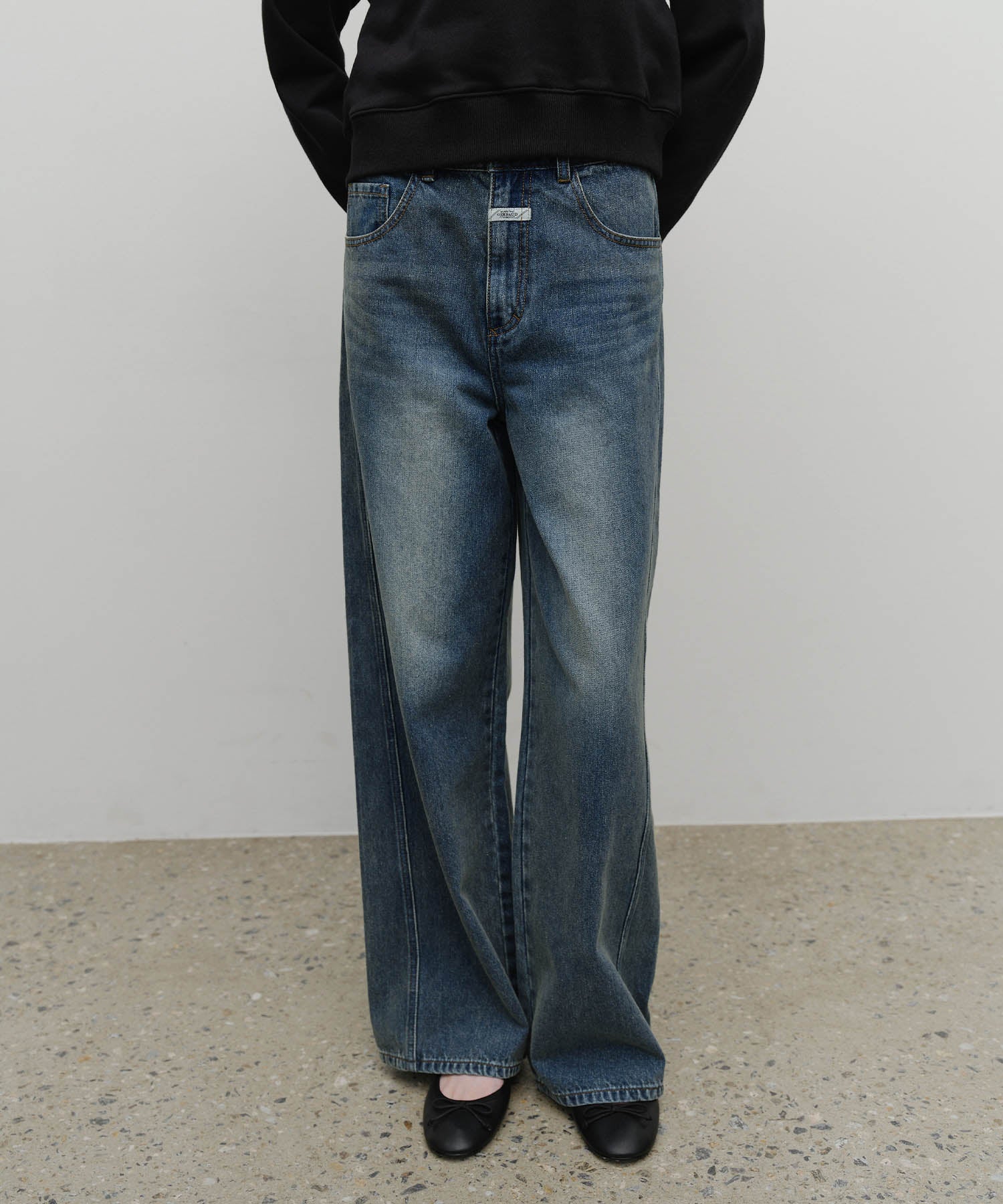 Marithe & Francois Girbaud - Vintage Washed Denim Pants (Blue) product image 4 | TRAB K-Fashion Australia