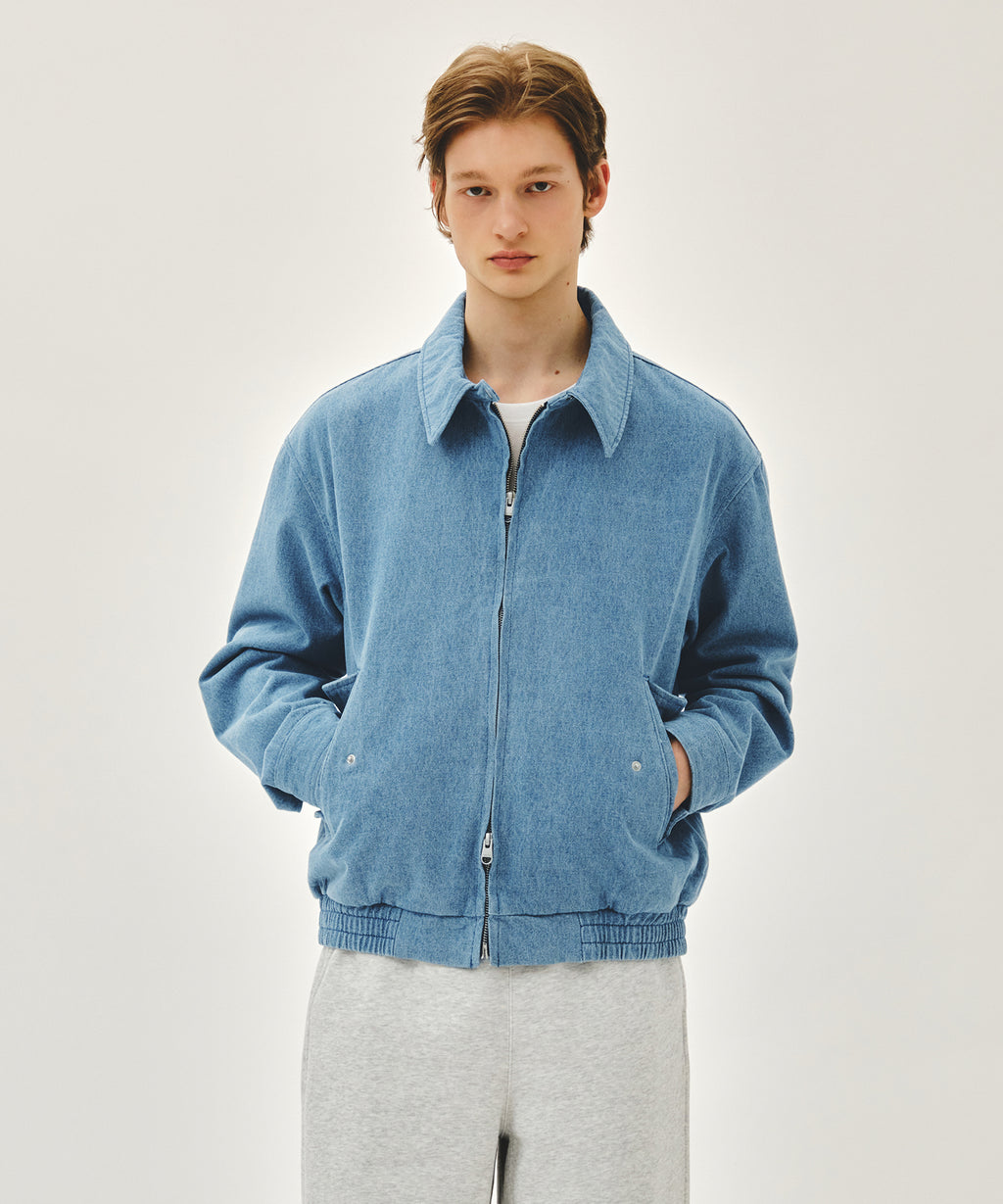 Marithe & Francois Girbaud - Denim Harrington Jacket (Blue) product image 1 | TRAB K-Fashion Australia