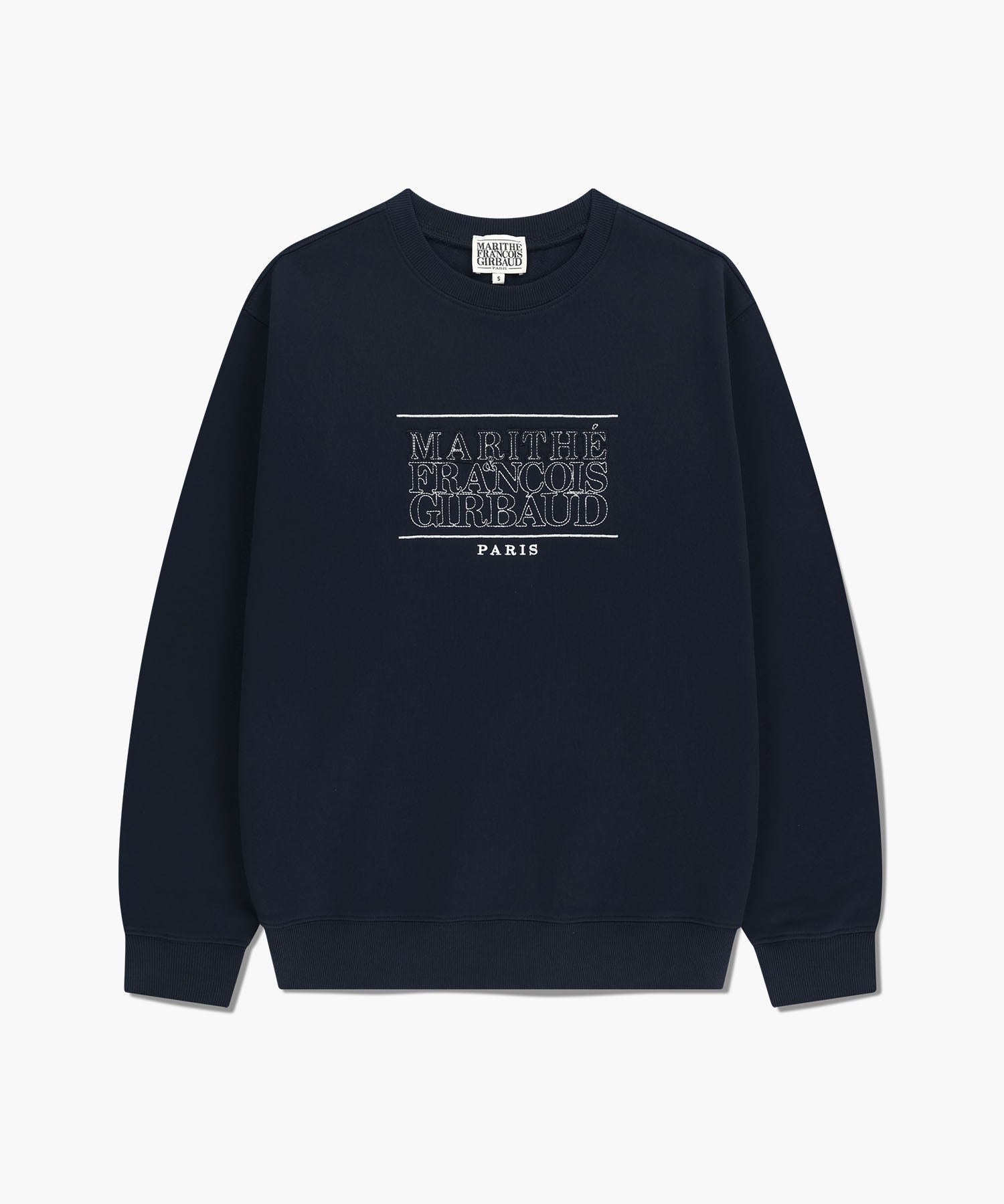 Marithe & Francois Girbaud - Stitch Classic Logo Sweatshirt (brushed) (Navy) product image 1 | TRAB K-Fashion Australia