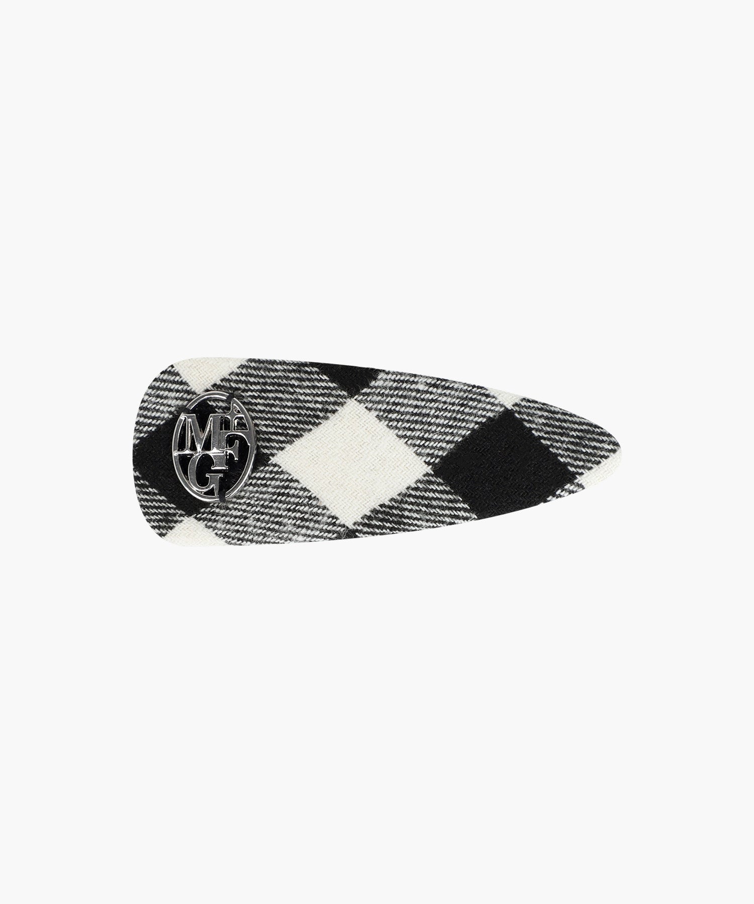 Marithe & Francois Girbaud - Holiday Circle Logo Check Hair Pin (Black) product image 1 | TRAB K-Fashion Australia