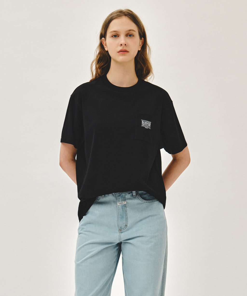 Marithe & Francois Girbaud - Doodle Classic Logo Pocket Tee (Black) product image 1 | TRAB K-Fashion Australia