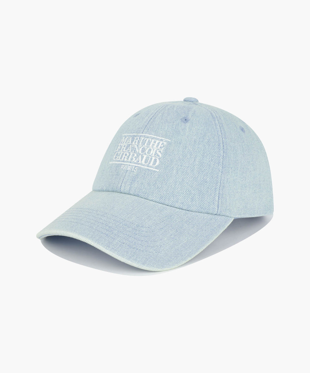 Marithe & Francois Girbaud - Denim Washing Small Classic Logo Covered Cap (Light Blue) product image 1 | TRAB K-Fashion Australia