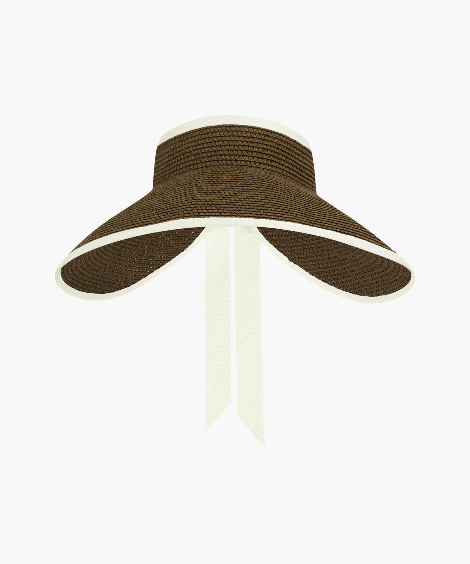 Marithe & Francois Girbaud - Circle Logo Wide Sun Visor (Ivory) product image 1 | TRAB K-Fashion Australia