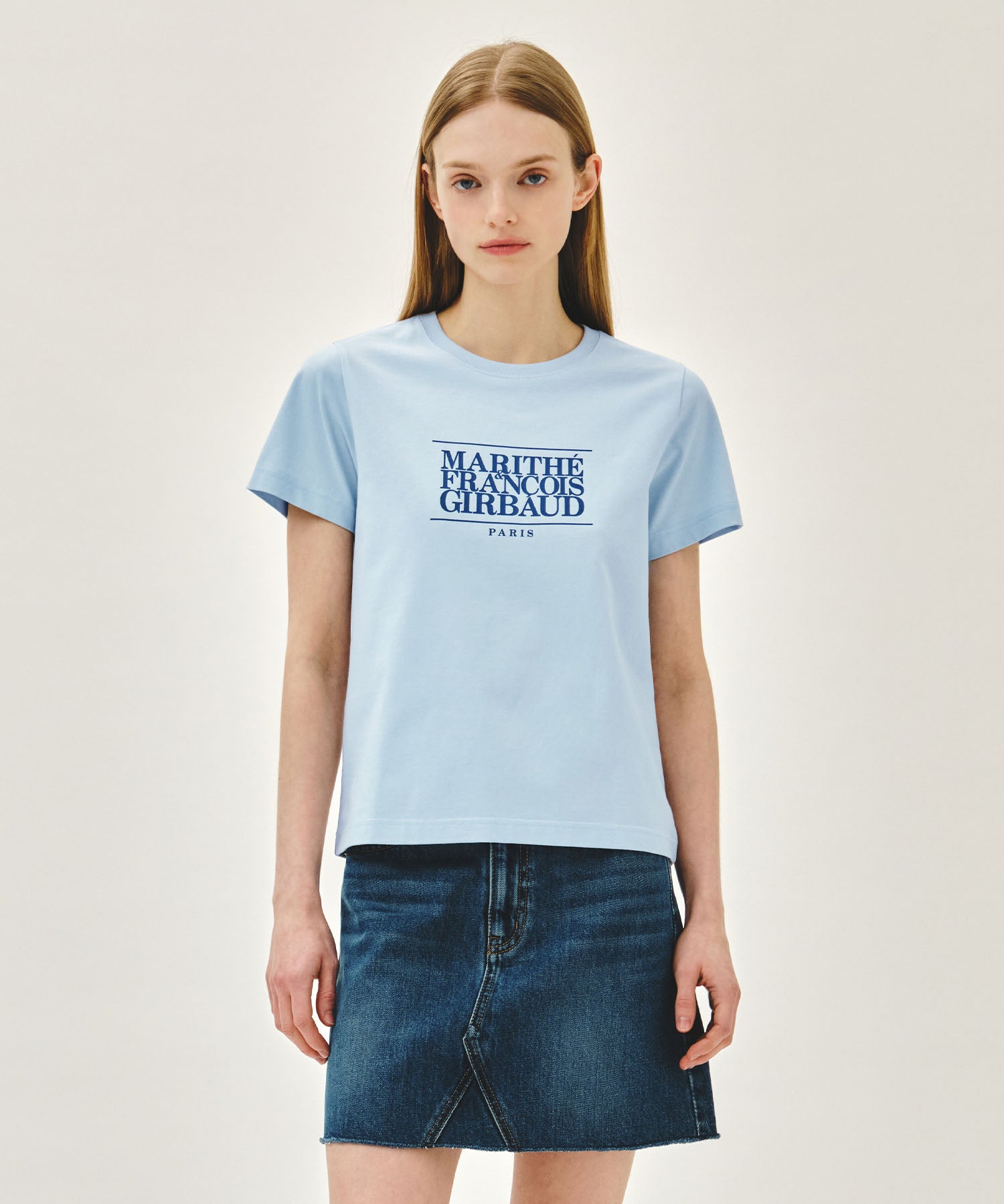 Marithe & Francois Girbaud - Classic Logo Tee (Ice Blue) product image 1 | TRAB K-Fashion Australia