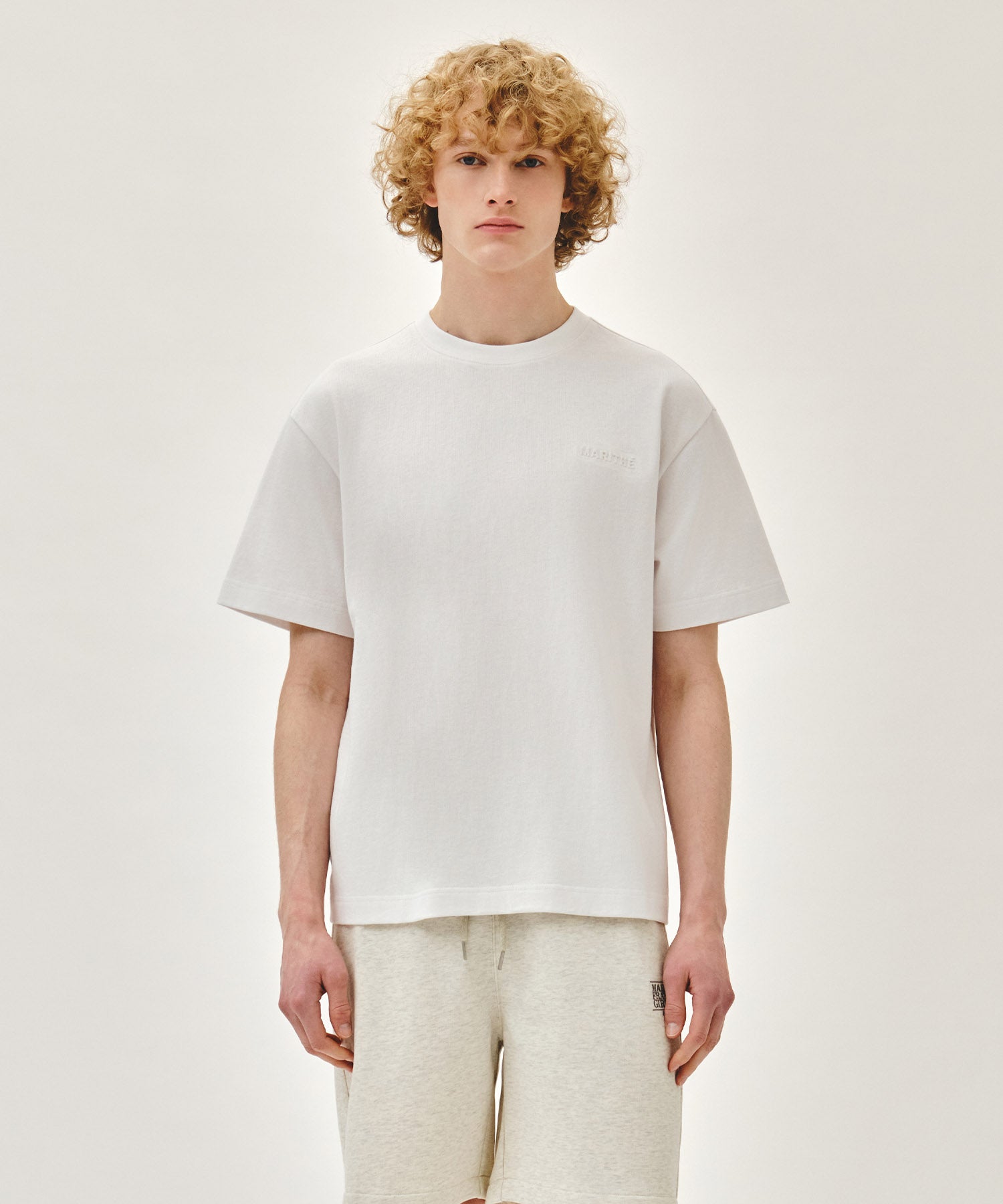 Marithe & Francois Girbaud - Embo Small Regular Logo Tee (White) product image 1 | TRAB K-Fashion Australia