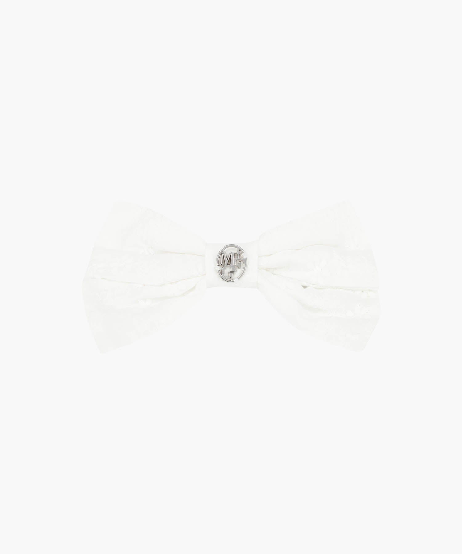 Marithe & Francois Girbaud - Circle Logo Ribbon Hair Pin (White) product image 1 | TRAB K-Fashion Australia