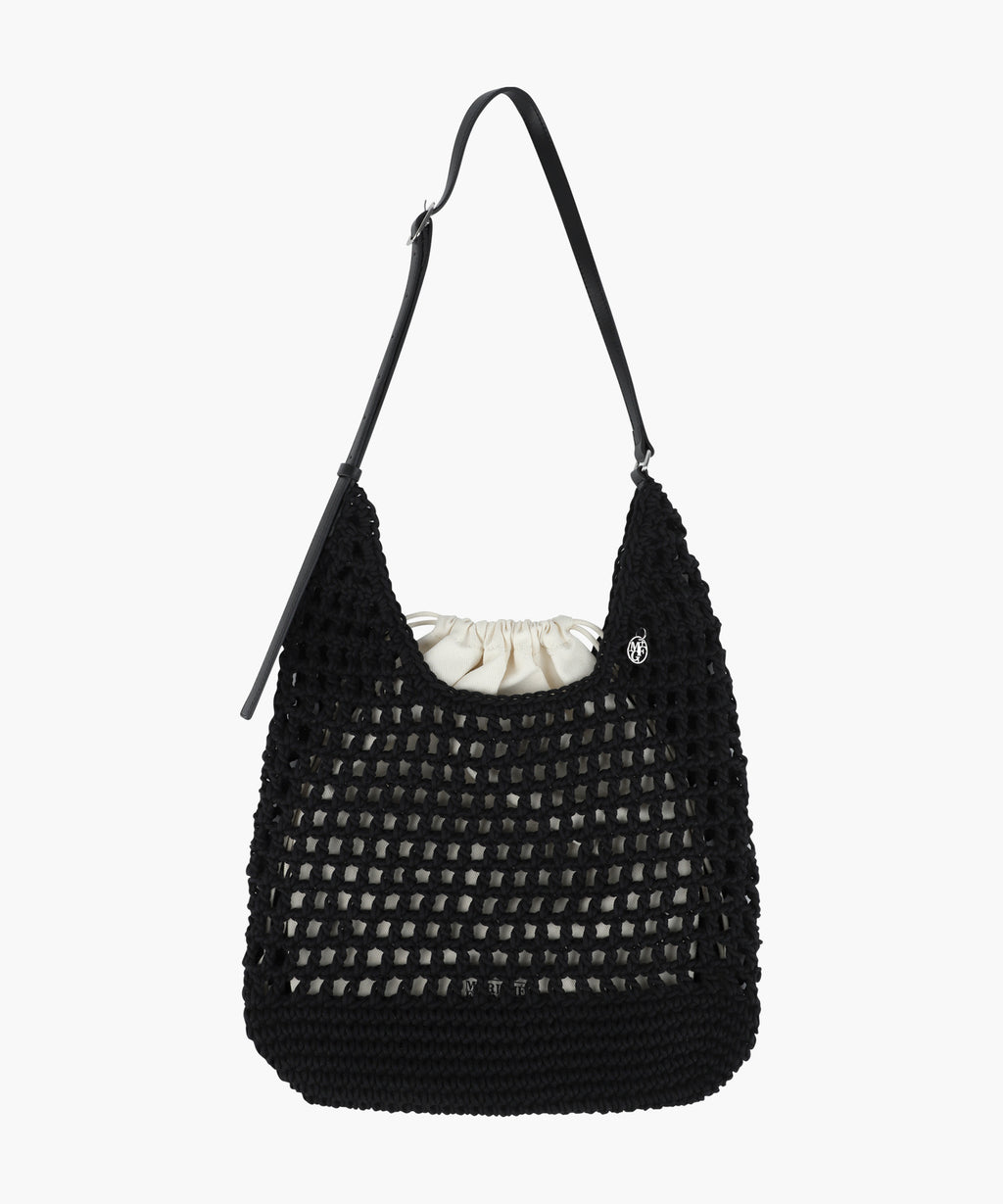 Marithe & Francois Girbaud - Macrame Hobo Bag (Black) product image 1 | TRAB K-Fashion Australia