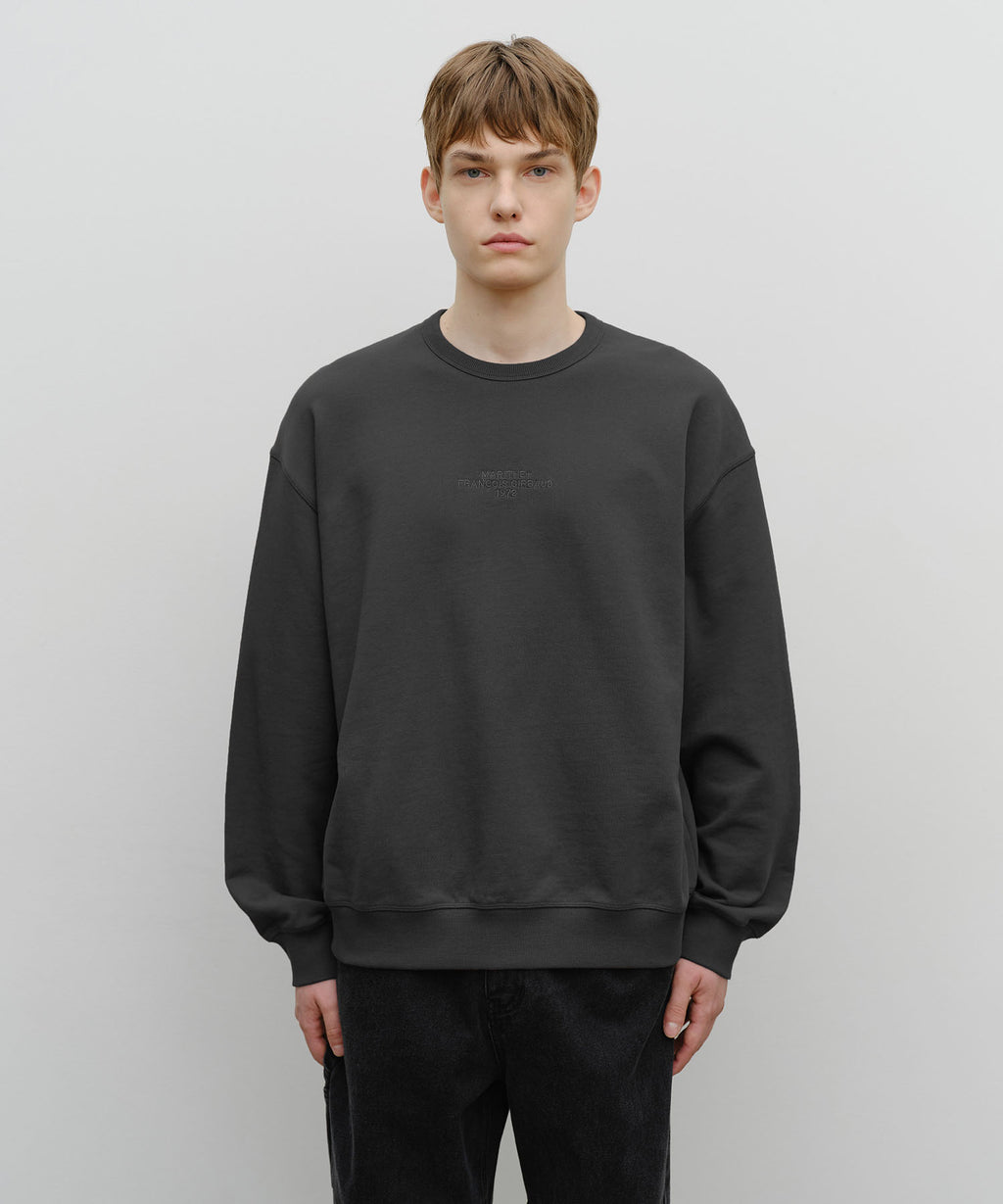 Marithe & Francois Girbaud - Lettering Logo Over Fit Sweatshirt (Charcoal) product image 1 | TRAB K-Fashion Australia