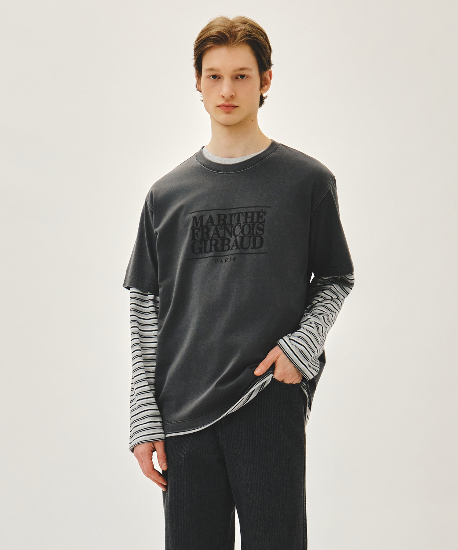 Marithe & Francois Girbaud - Classic Logo Tee (Charcoal) product image 1 | TRAB K-Fashion Australia
