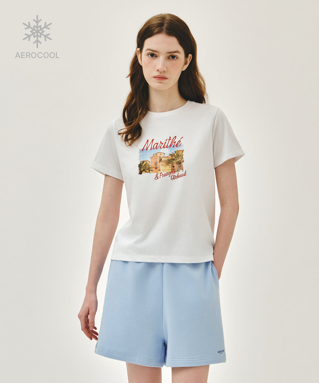 Marithe & Francois Girbaud - Aerocool Resort Graphic Tee (White) product image 1 | TRAB K-Fashion Australia